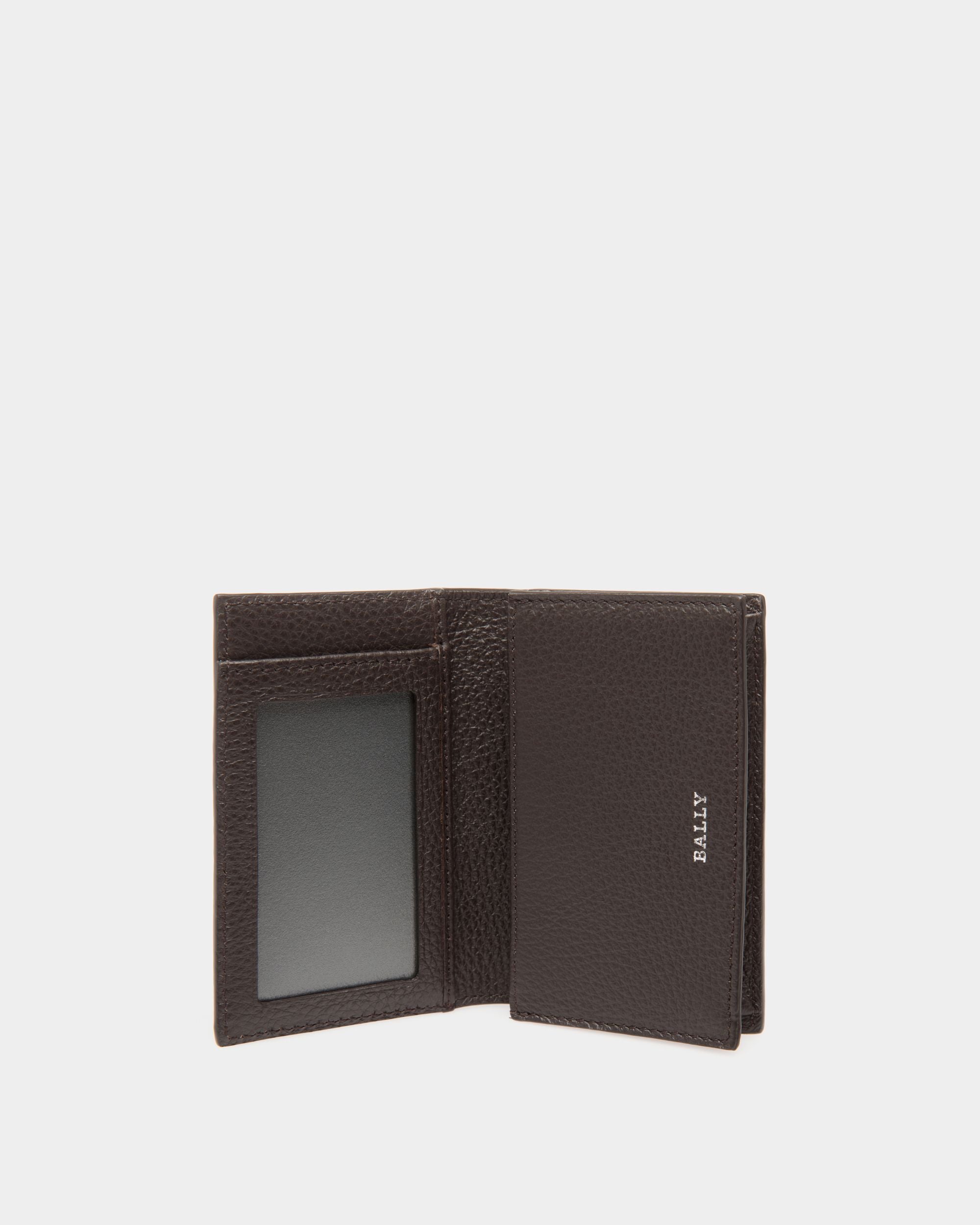 Business Card Holder In Brown Leather - Uomo - Bally - 03