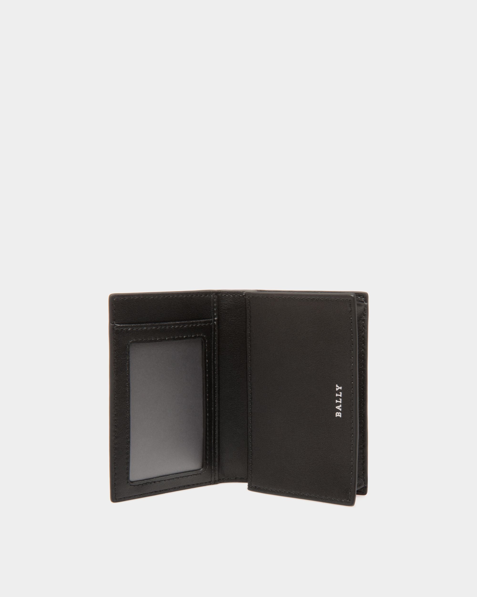 Business Card Holder In Black Leather - Uomo - Bally - 03