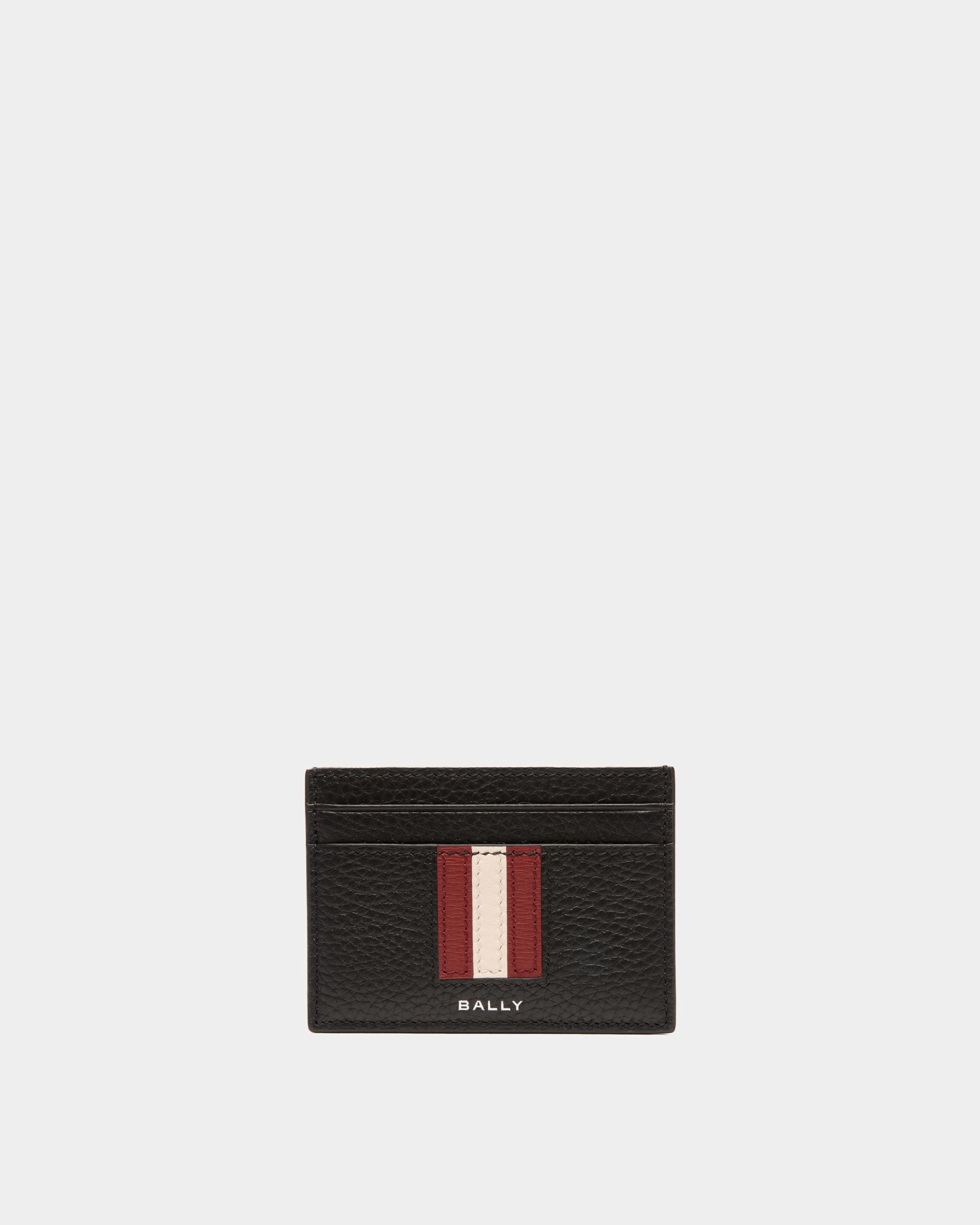 Portacarte Ribbon In Pelle Zigrinata Nera - Uomo - Bally - 01