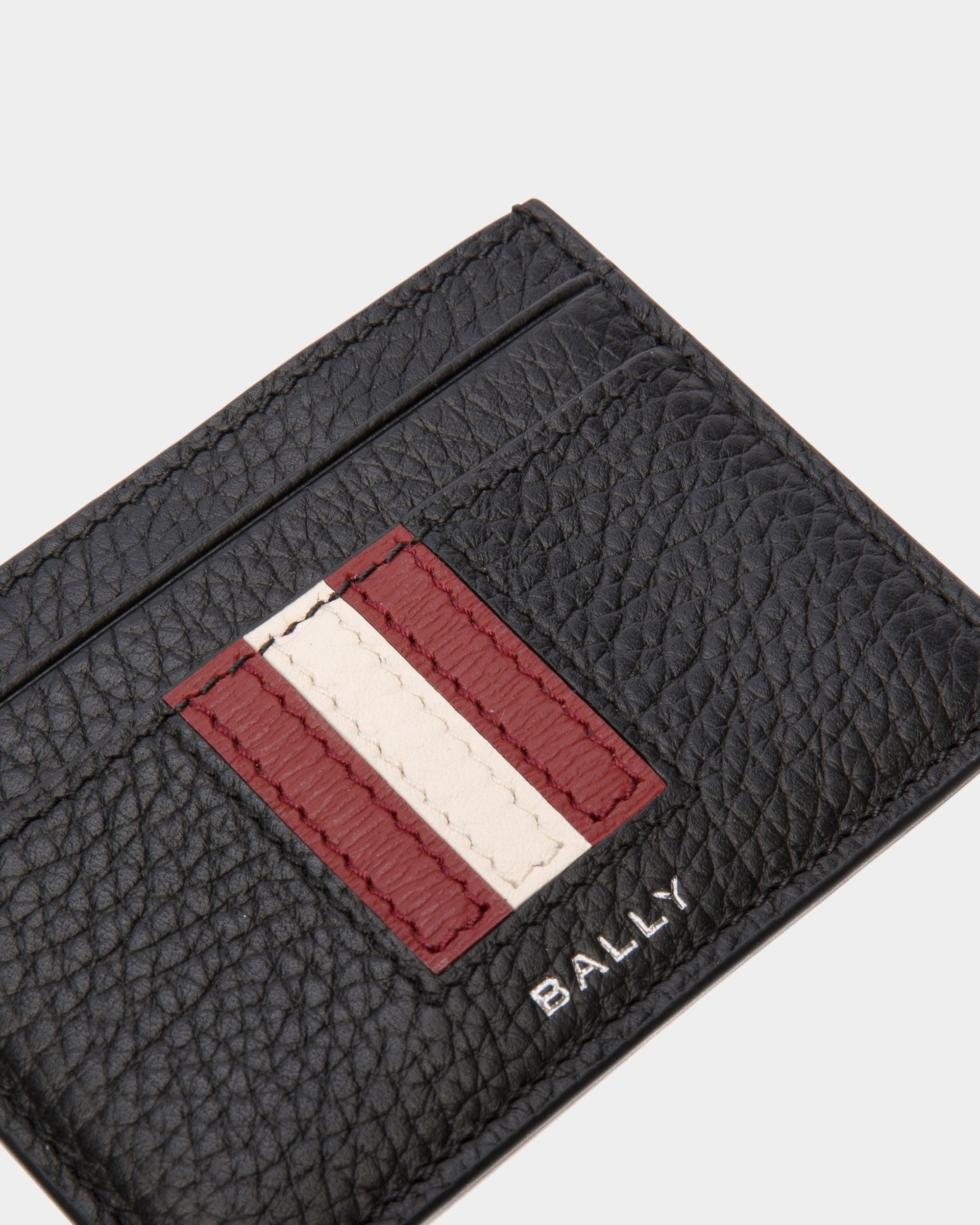 Portacarte Ribbon In Pelle Zigrinata Nera - Uomo - Bally - 04