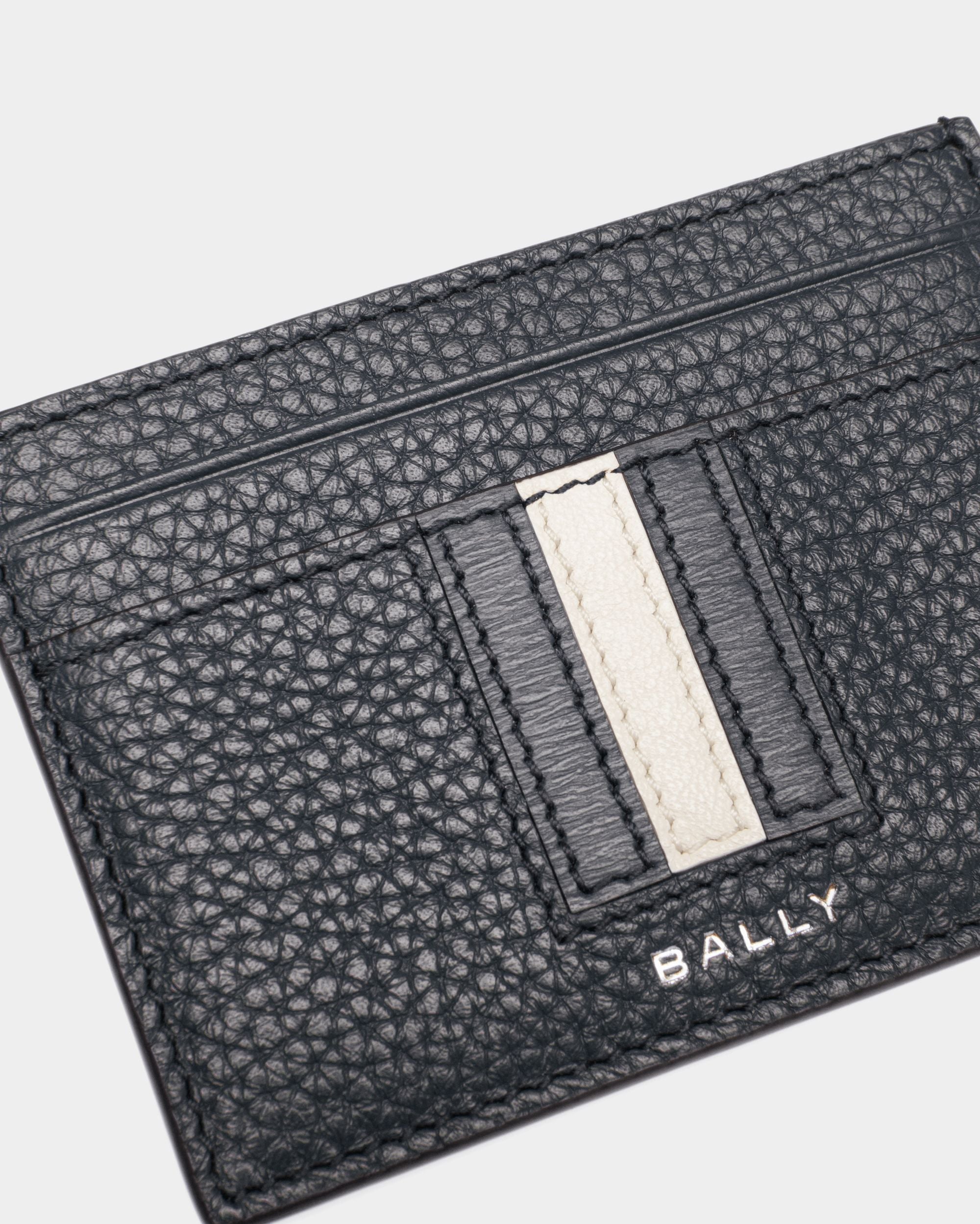 Portacarte Business Ribbon In Pelle Blu Scuro - Uomo - Bally - 02