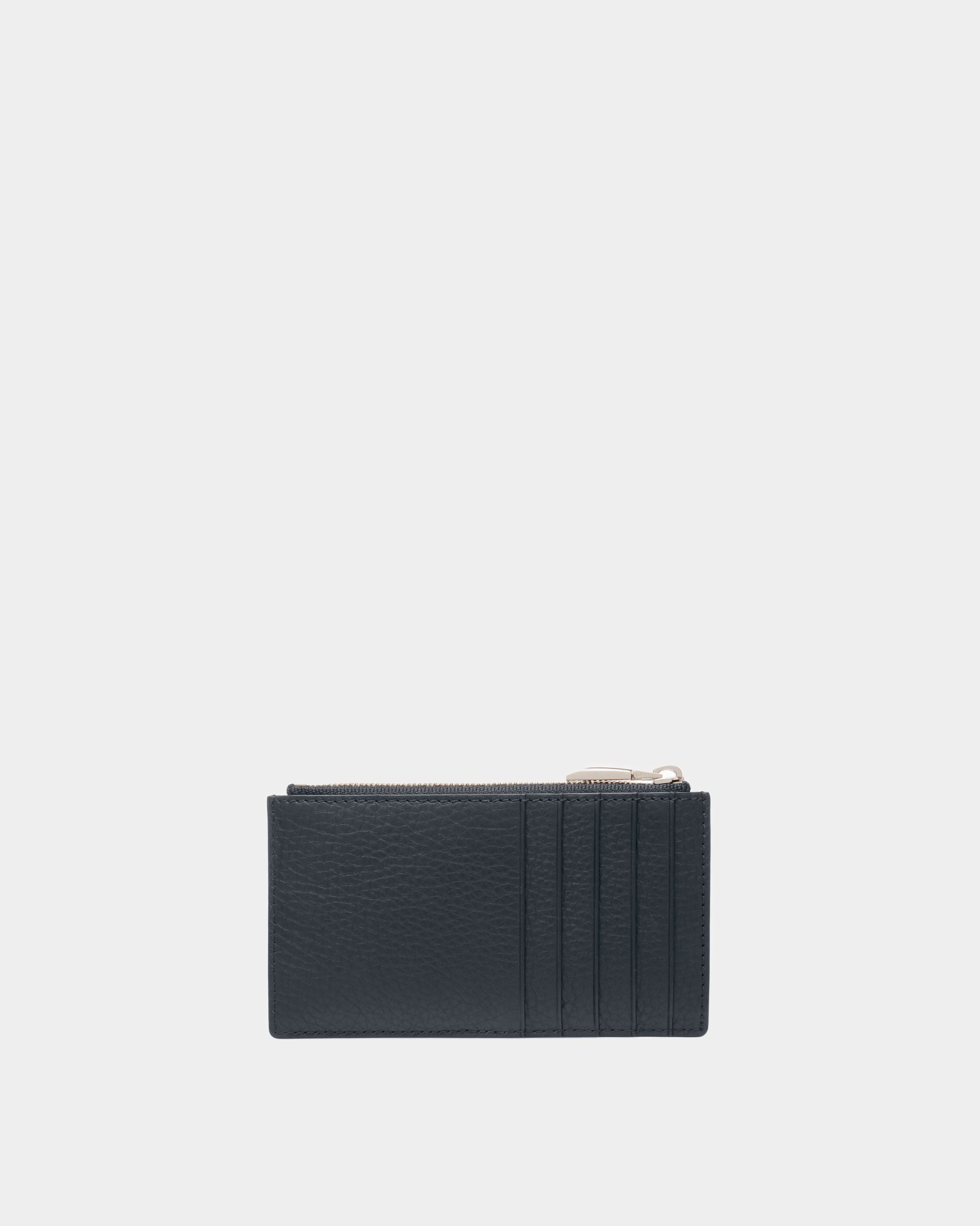 Portacarte Business Ribbon In Pelle Blu Scuro - Uomo - Bally - 02