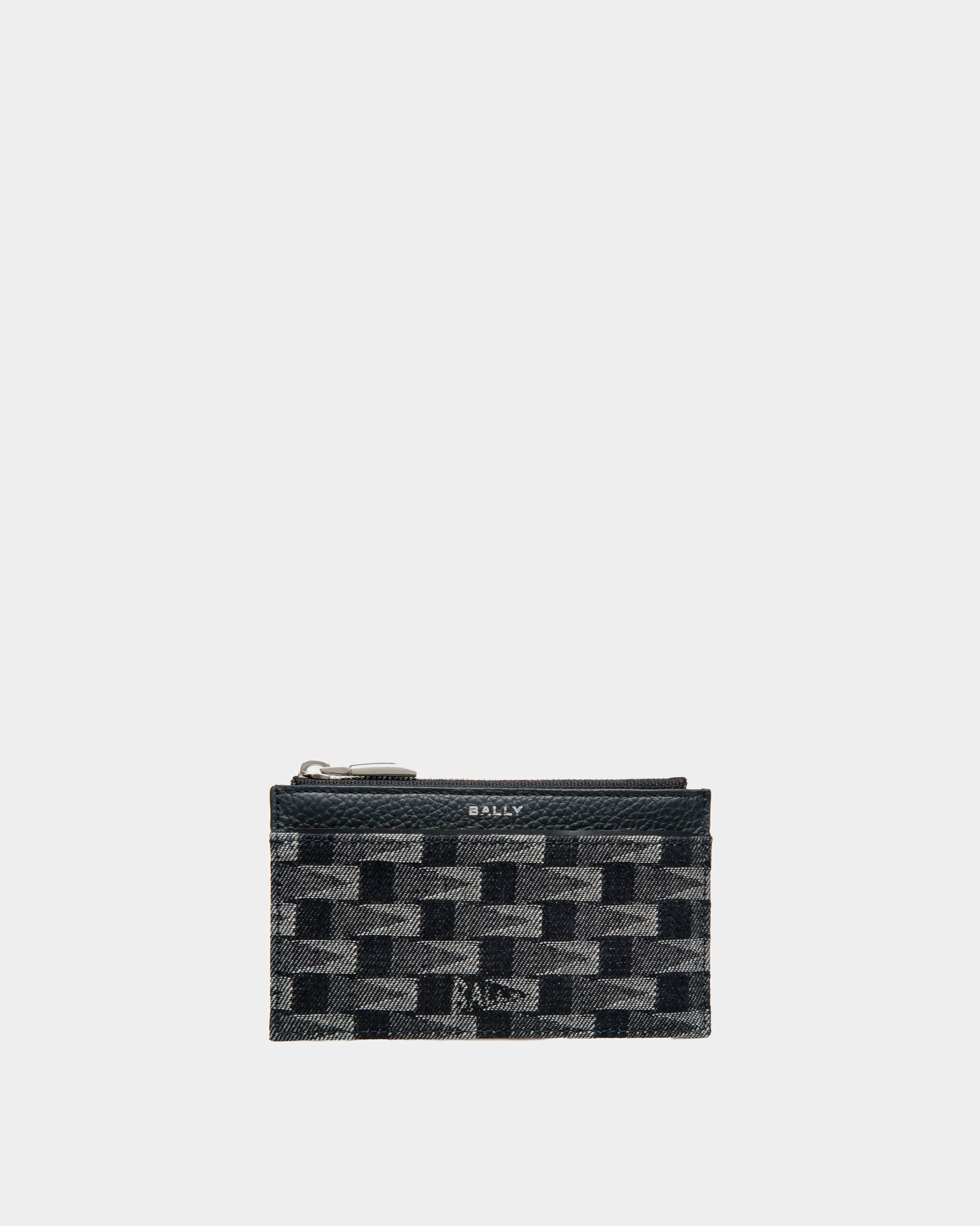 Portacarte Con Portamonete Pennant In Denim - Uomo - Bally - 01
