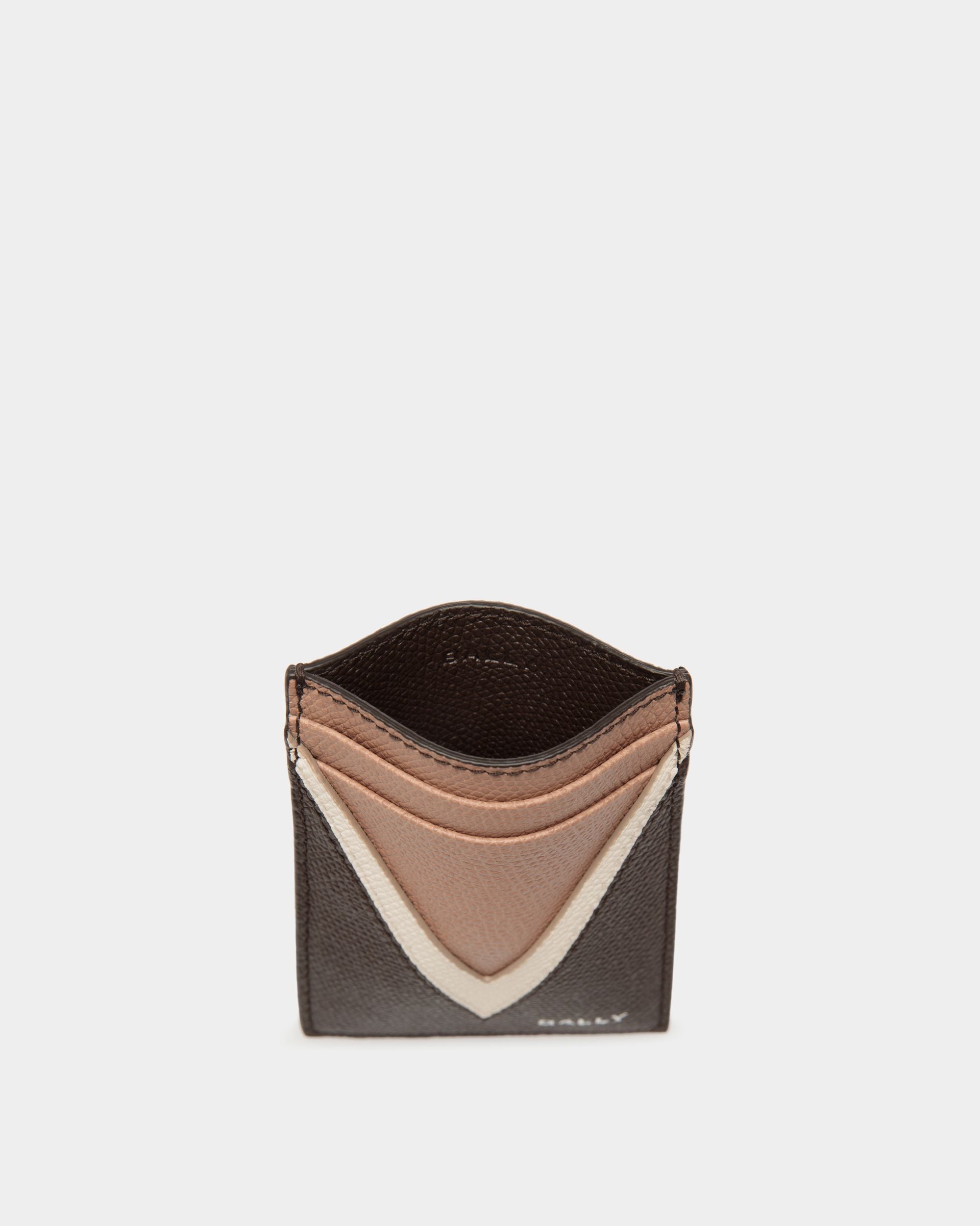 Portacarte Flag In Pelle Color Ebano - Uomo - Bally - 03