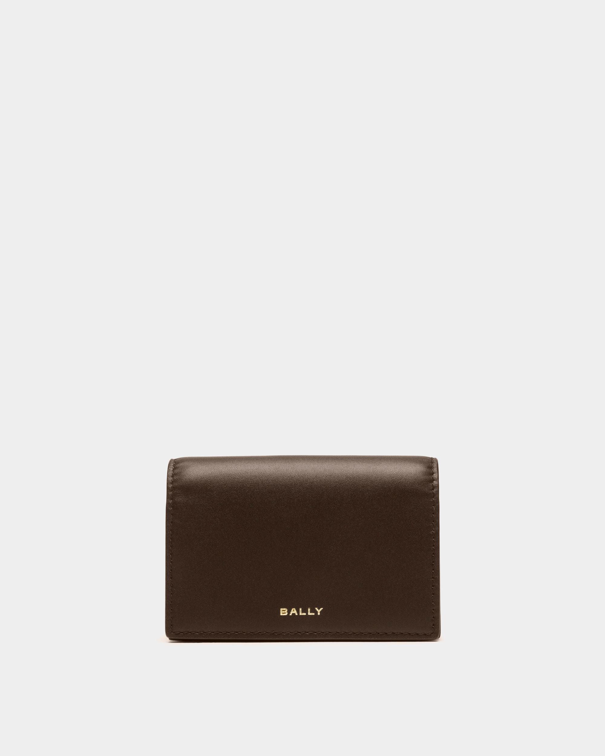 Porta Biglietti Da Visita Deco In Pelle Color Ebano - Uomo - Bally - 01