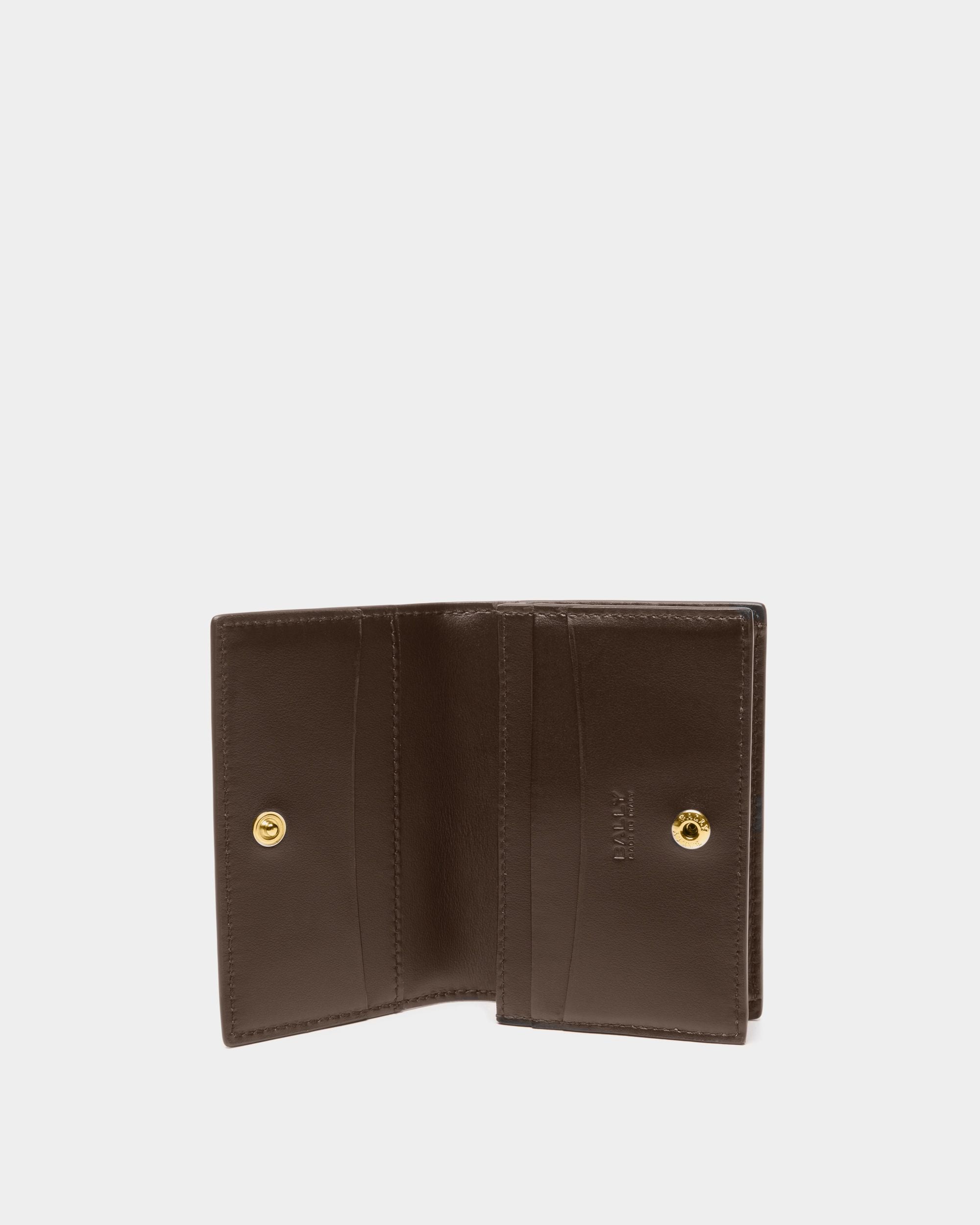 Porta Biglietti Da Visita Deco In Pelle Color Ebano - Uomo - Bally - 03