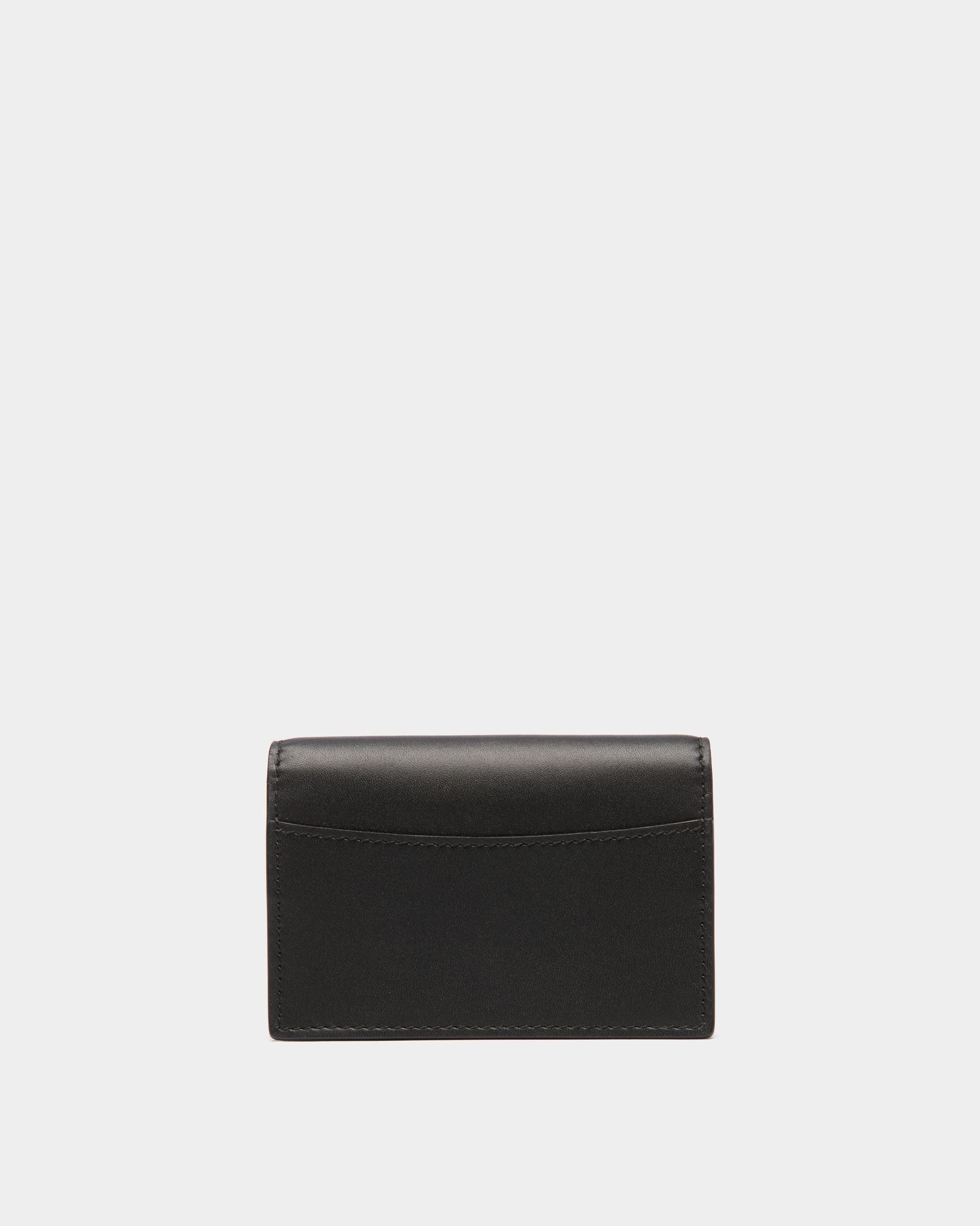 Porta Biglietti Da Visita Deco In Pelle Nera - Uomo - Bally - 02