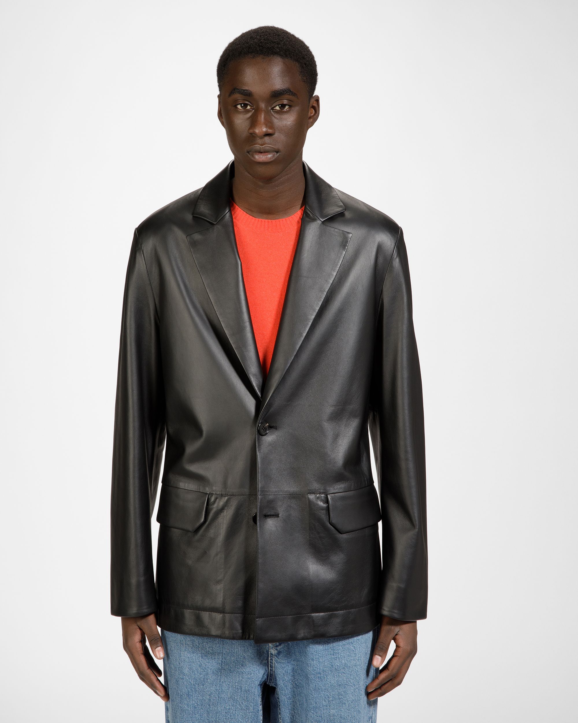 Giacca In Pelle Nera - Uomo - Bally - 01
