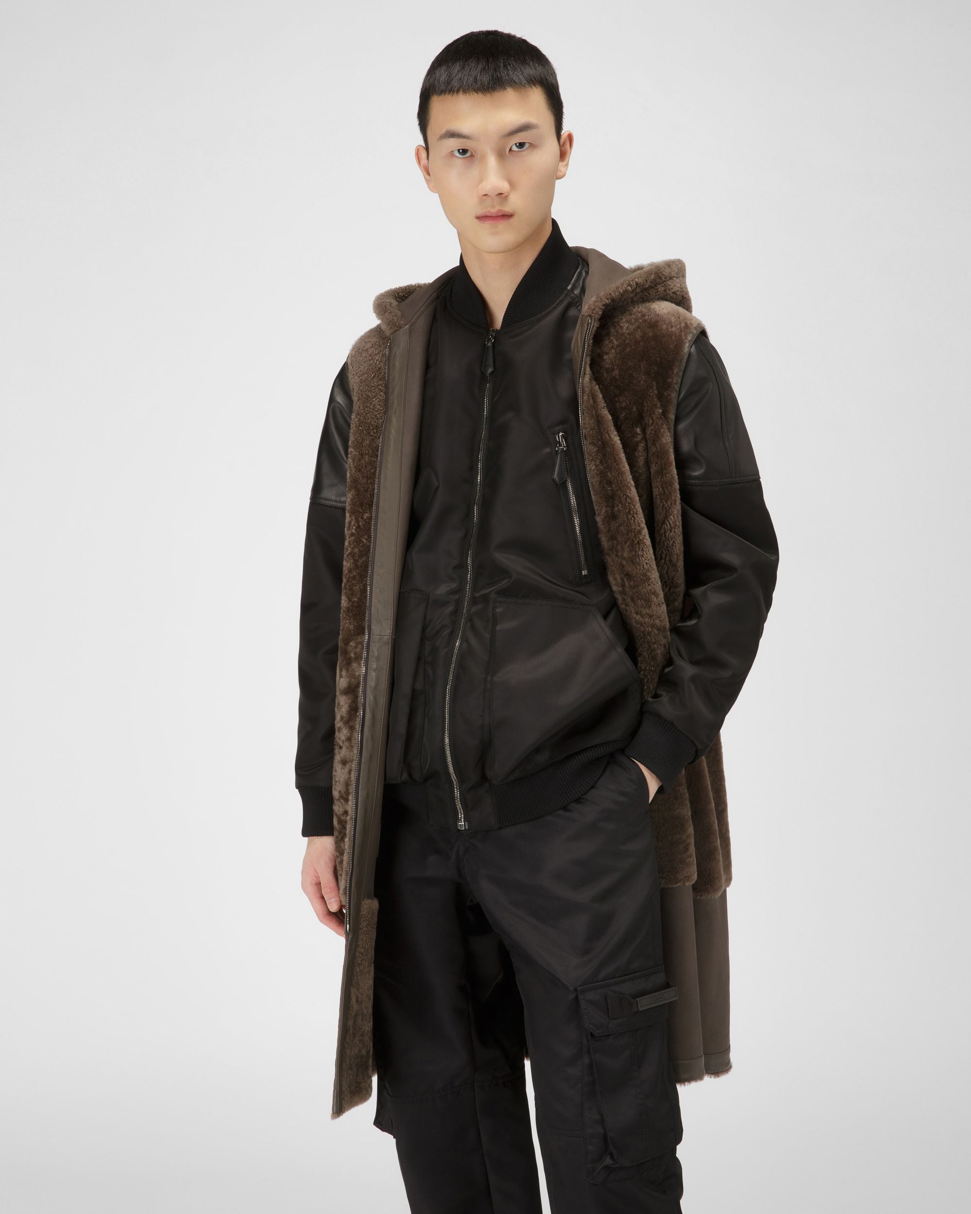 Parka Imbottito In Pelle Marrone - Uomo - Bally - 06