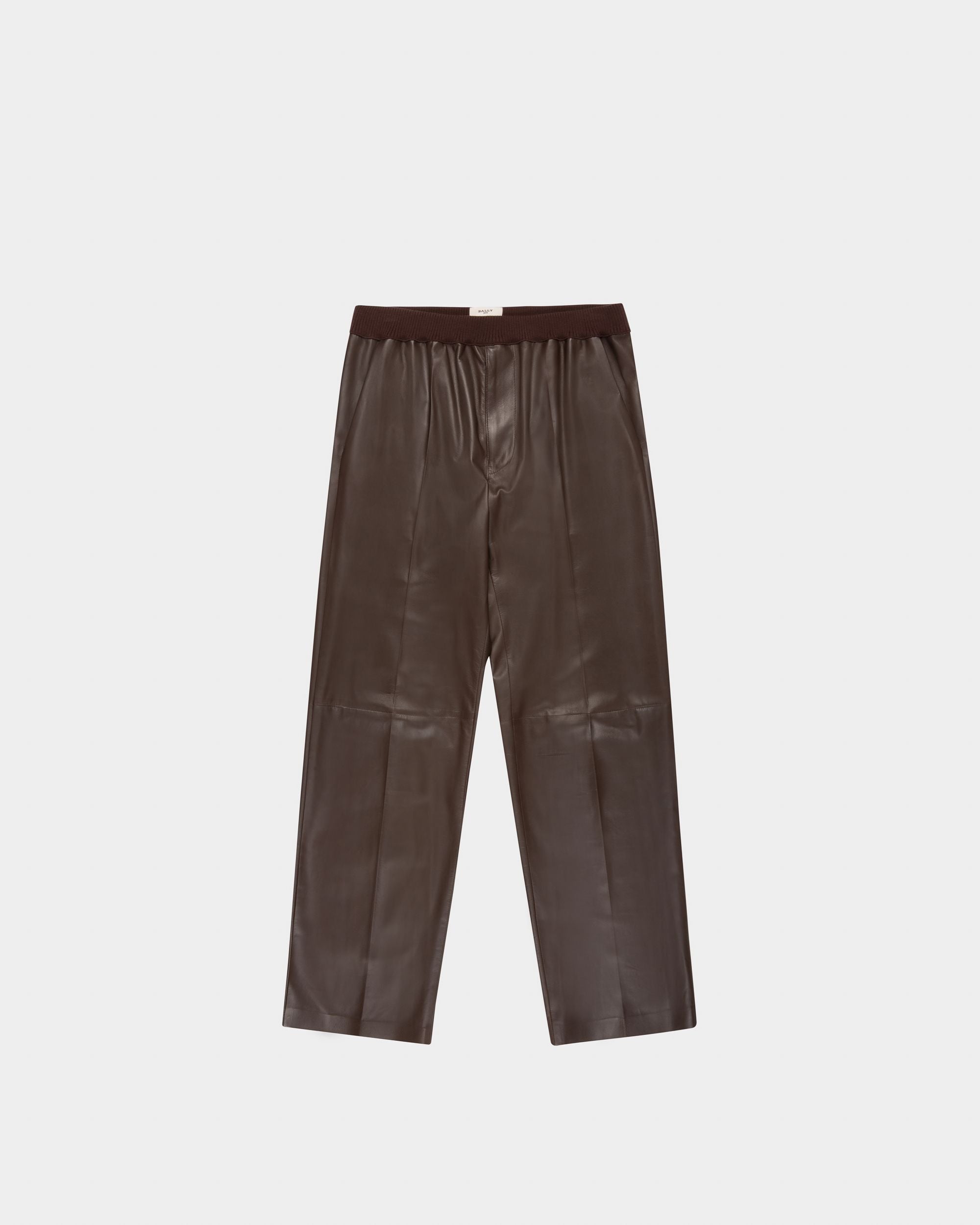 Pantaloni In Pelle Marrone Ebano - Uomo - Bally - 04