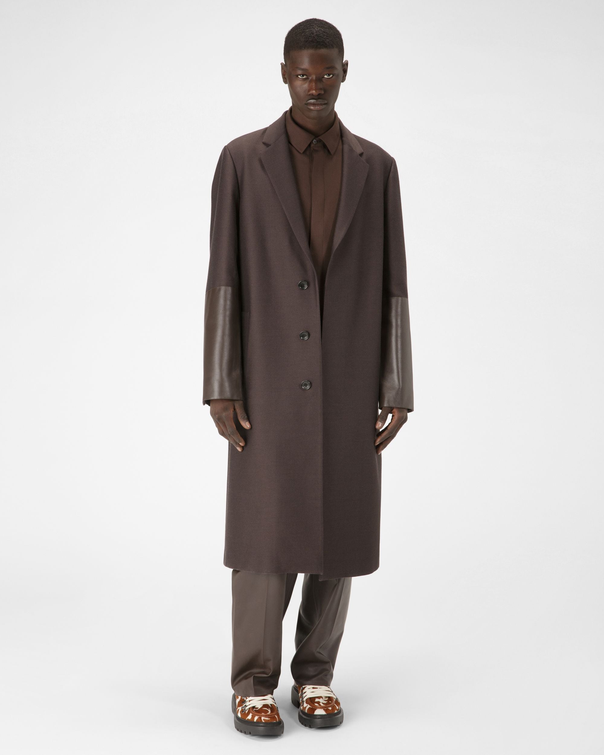 Pantaloni In Pelle Marrone Ebano - Uomo - Bally - 05