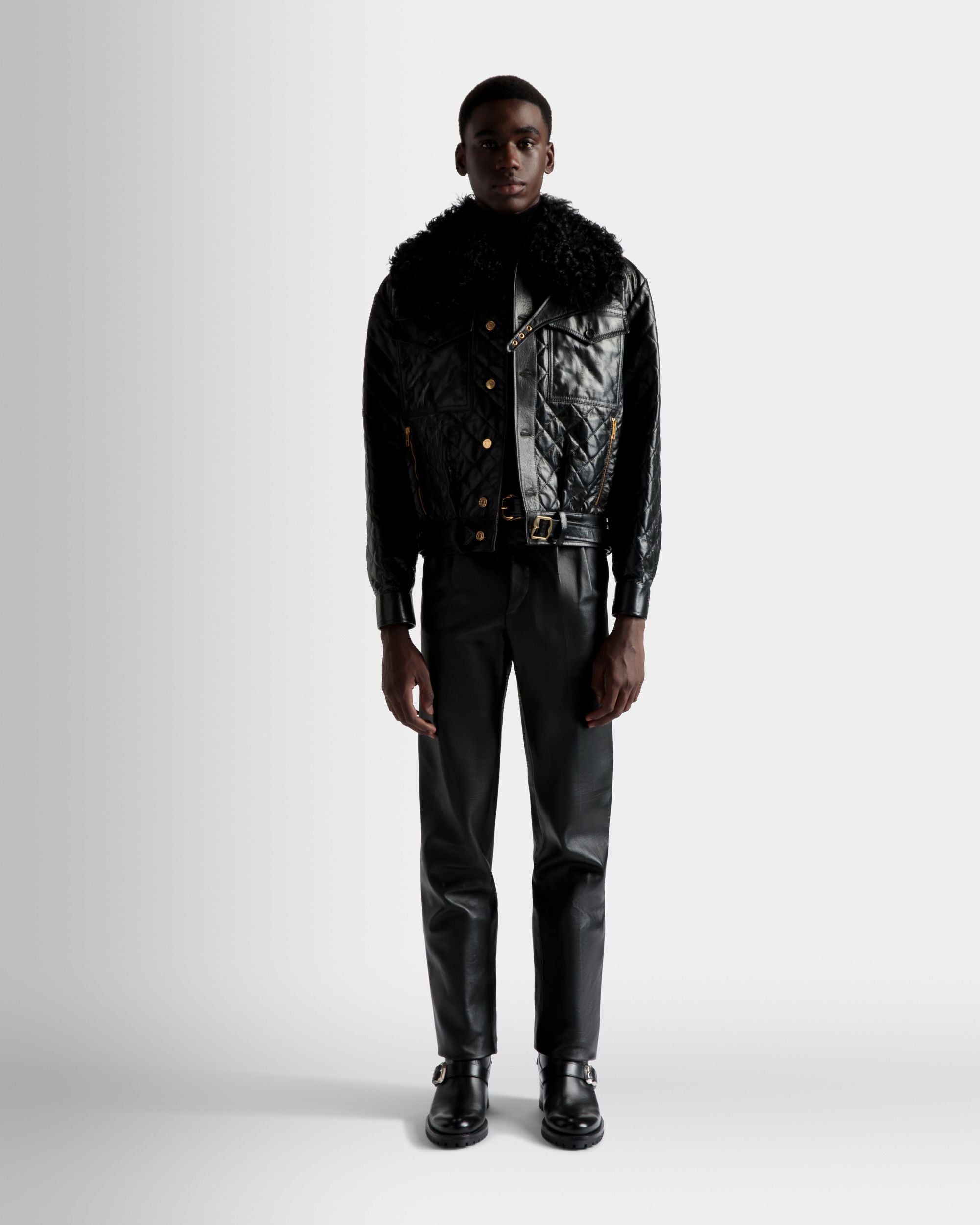 Bomber In Pelle Nera - Uomo - Bally - 02