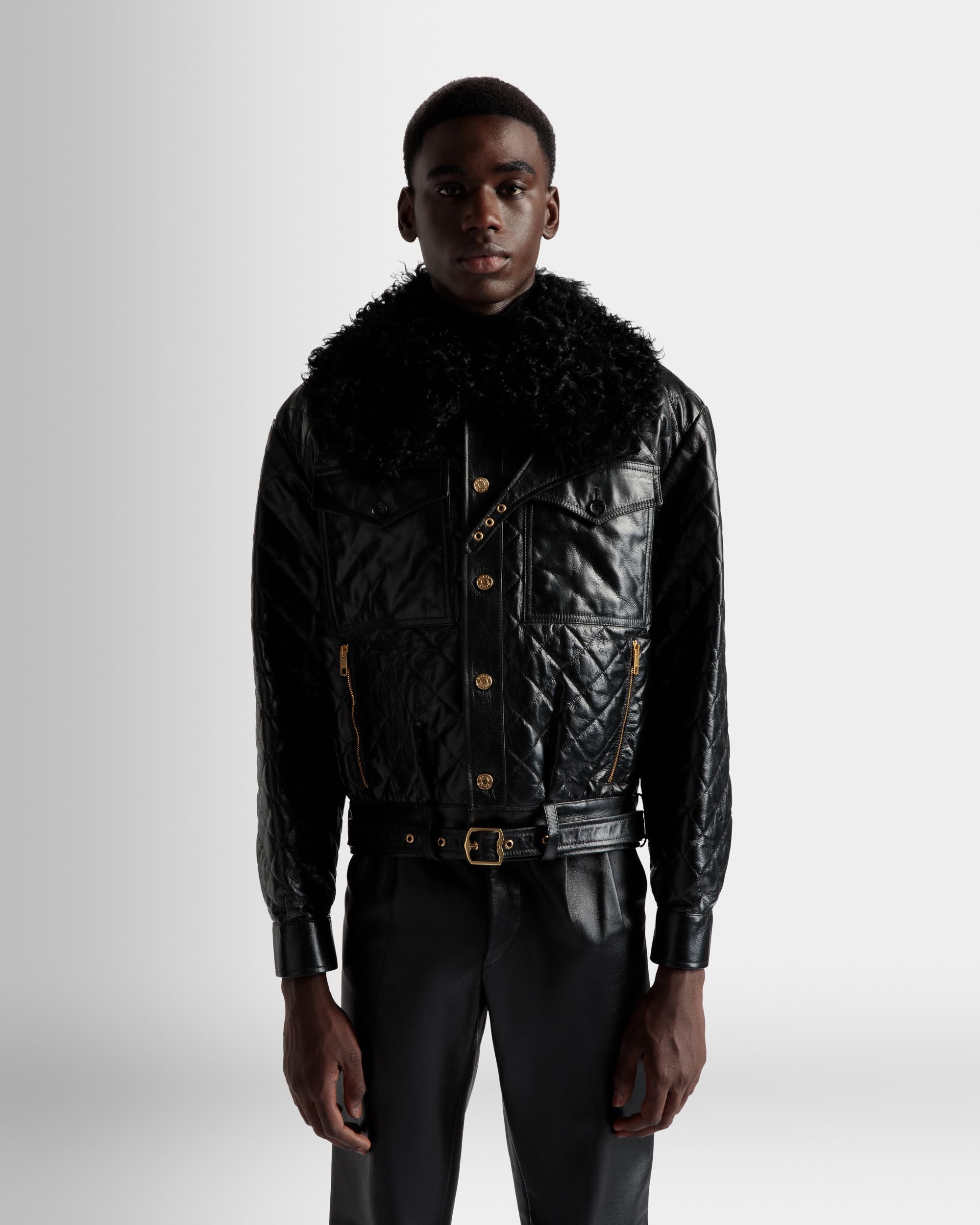 Bomber In Pelle Nera - Uomo - Bally - 03
