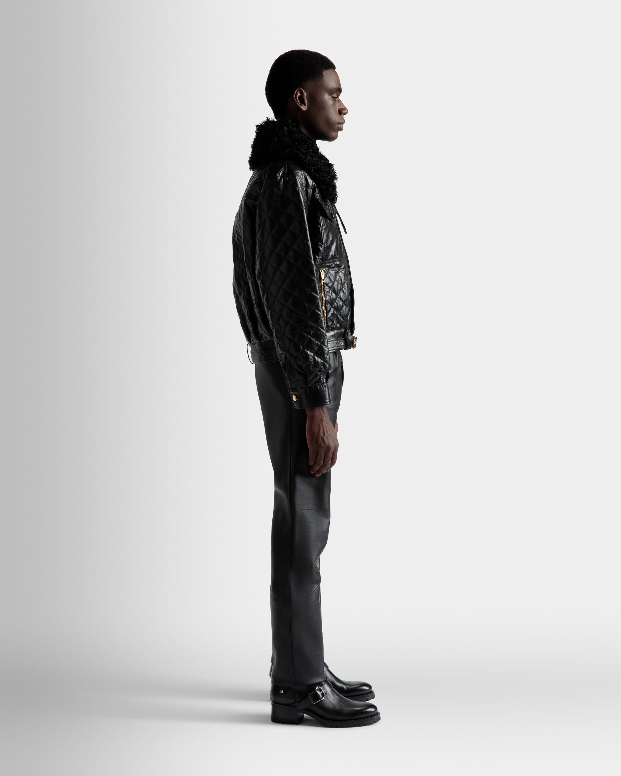 Bomber In Pelle Nera - Uomo - Bally - 05