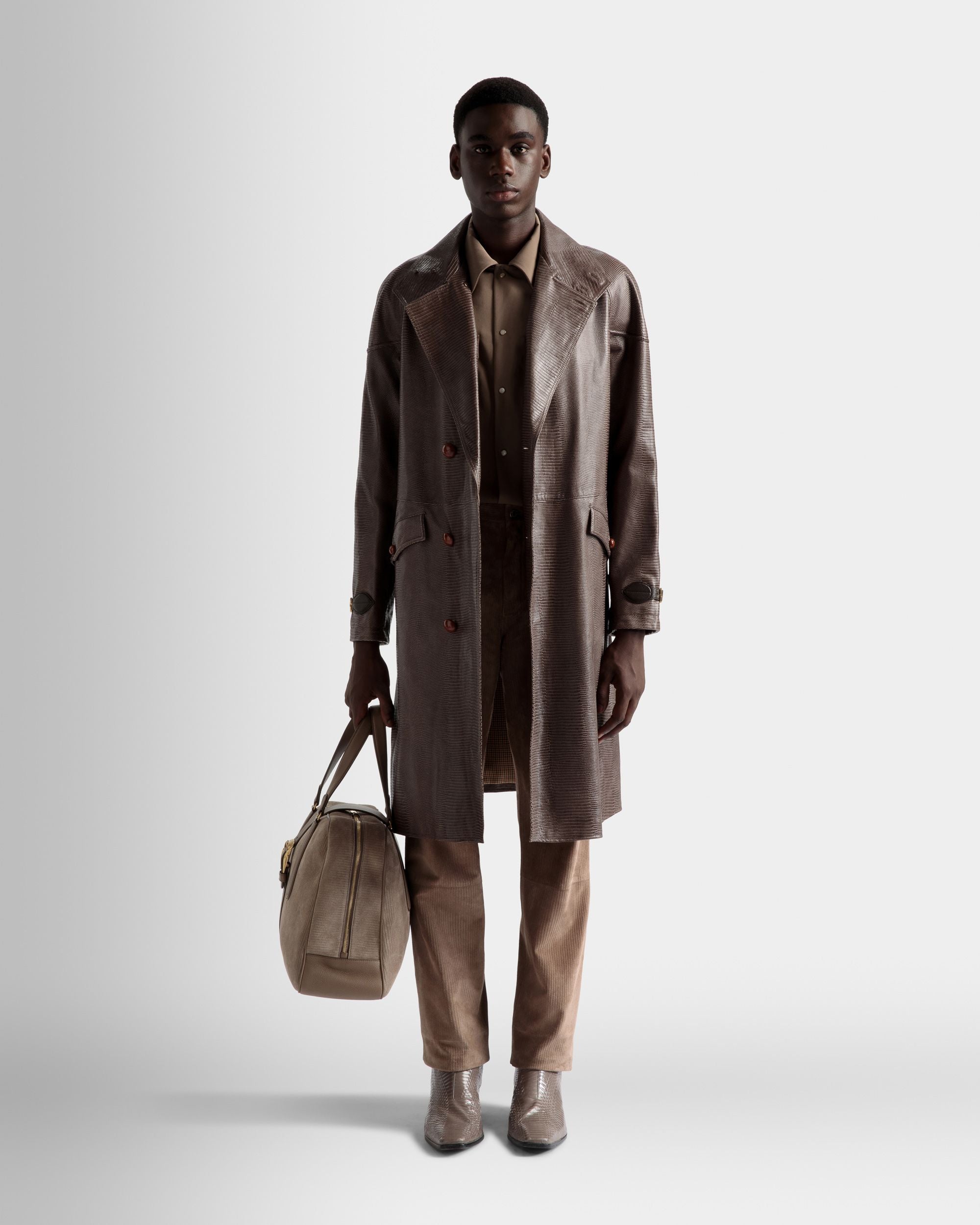 Caban In Pelle Grigia - Uomo - Bally - 02