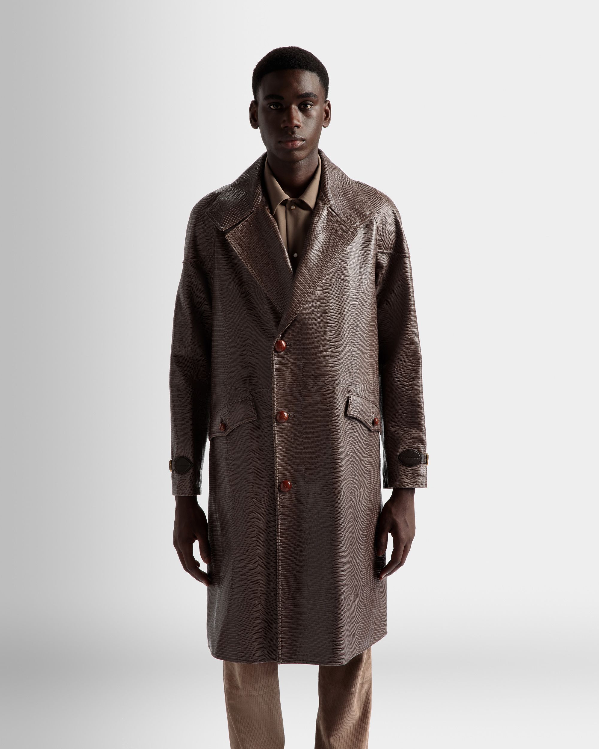 Caban In Pelle Grigia - Uomo - Bally - 03