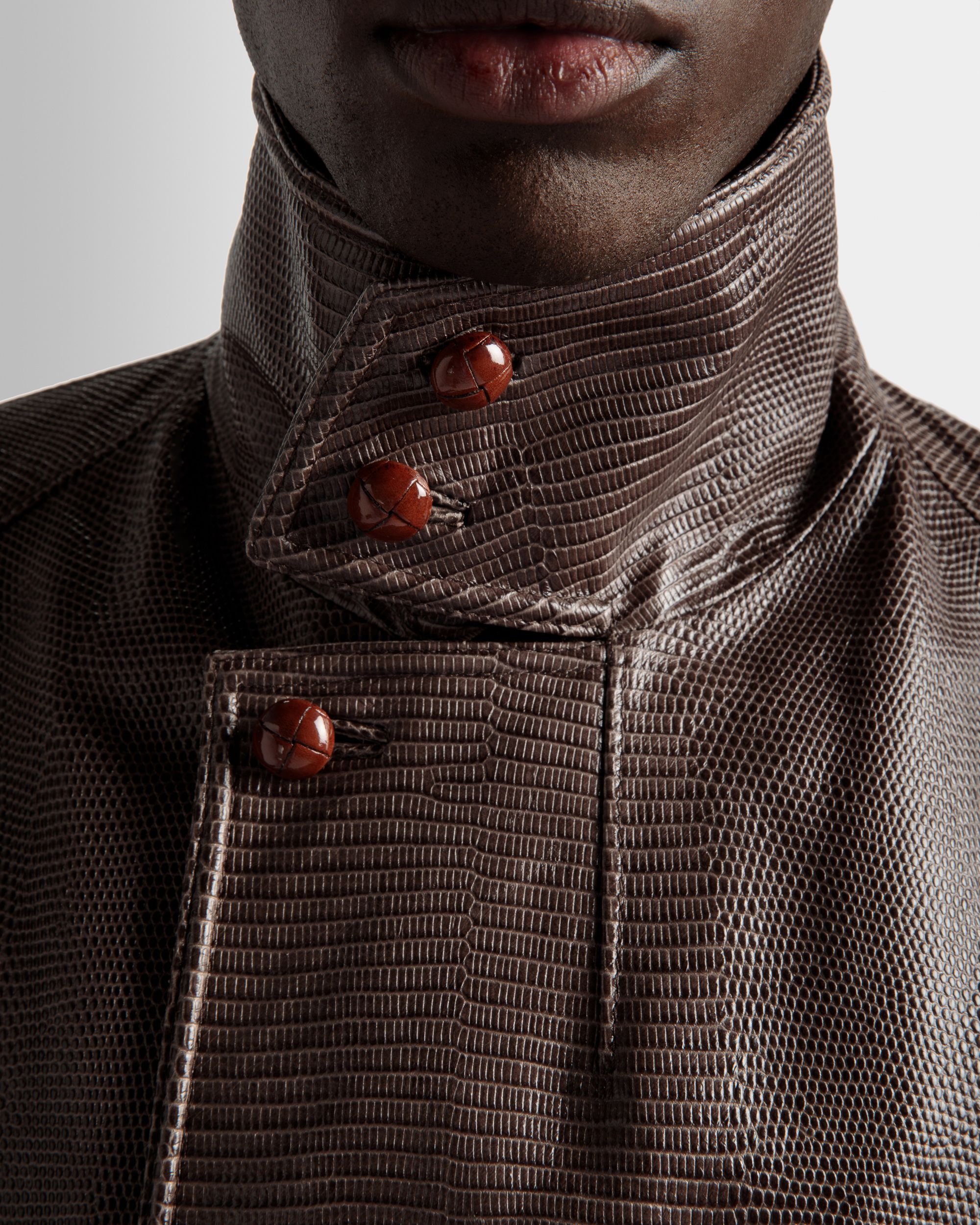 Caban In Pelle Grigia - Uomo - Bally - 04