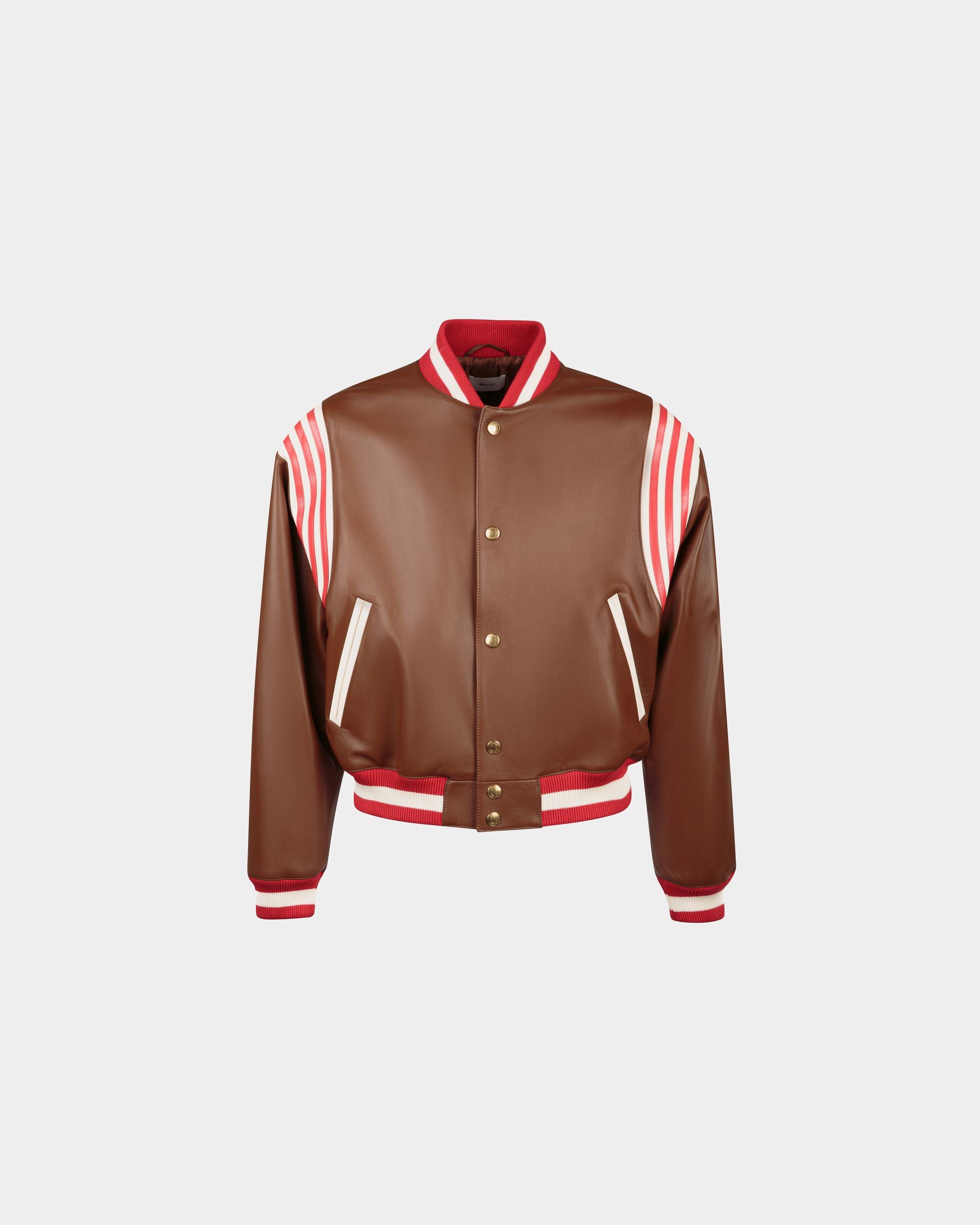 Leather Bomber In Brown Leather - Uomo - Bally - 01