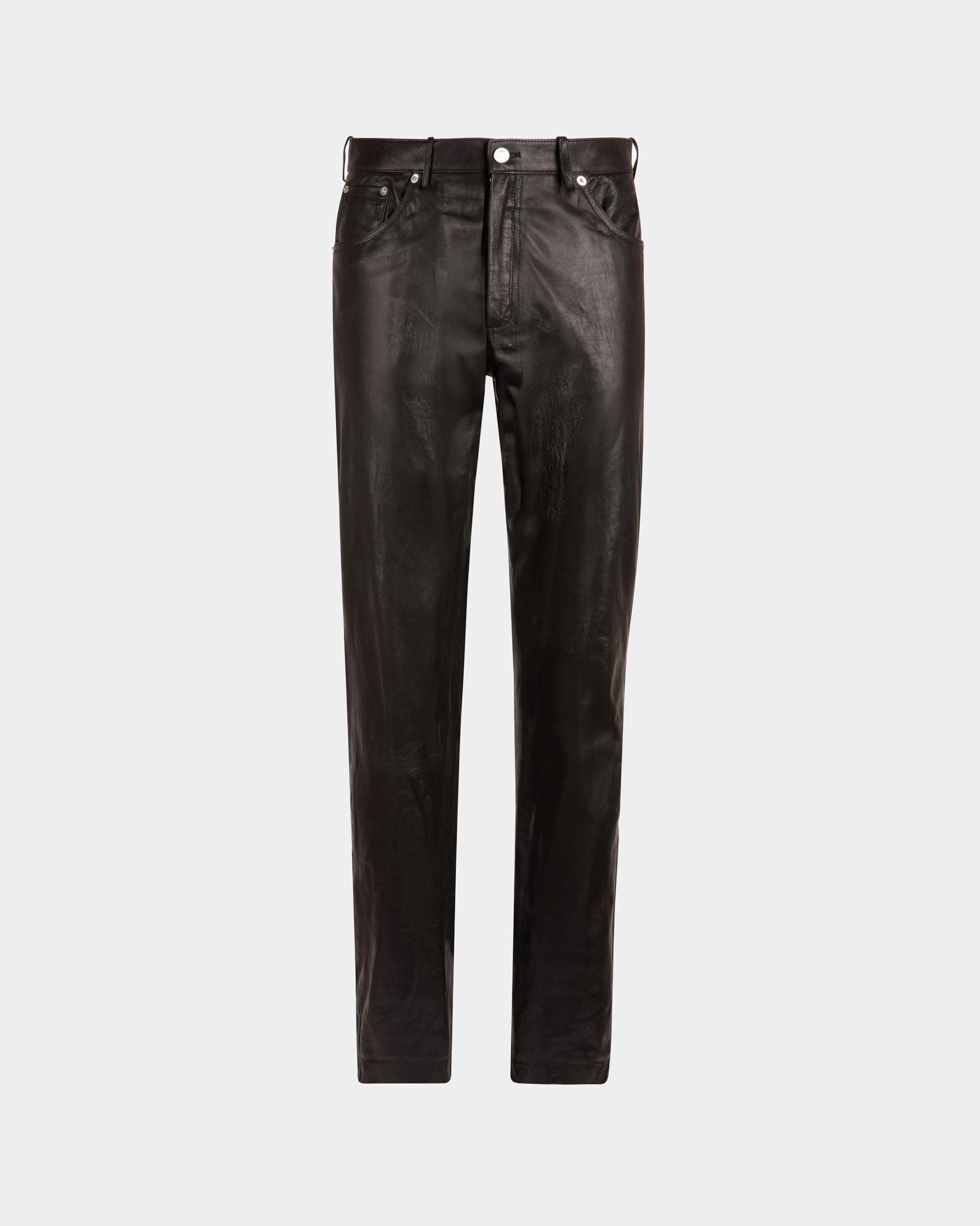 Pantalone In Pelle Nera - Uomo - Bally - 01