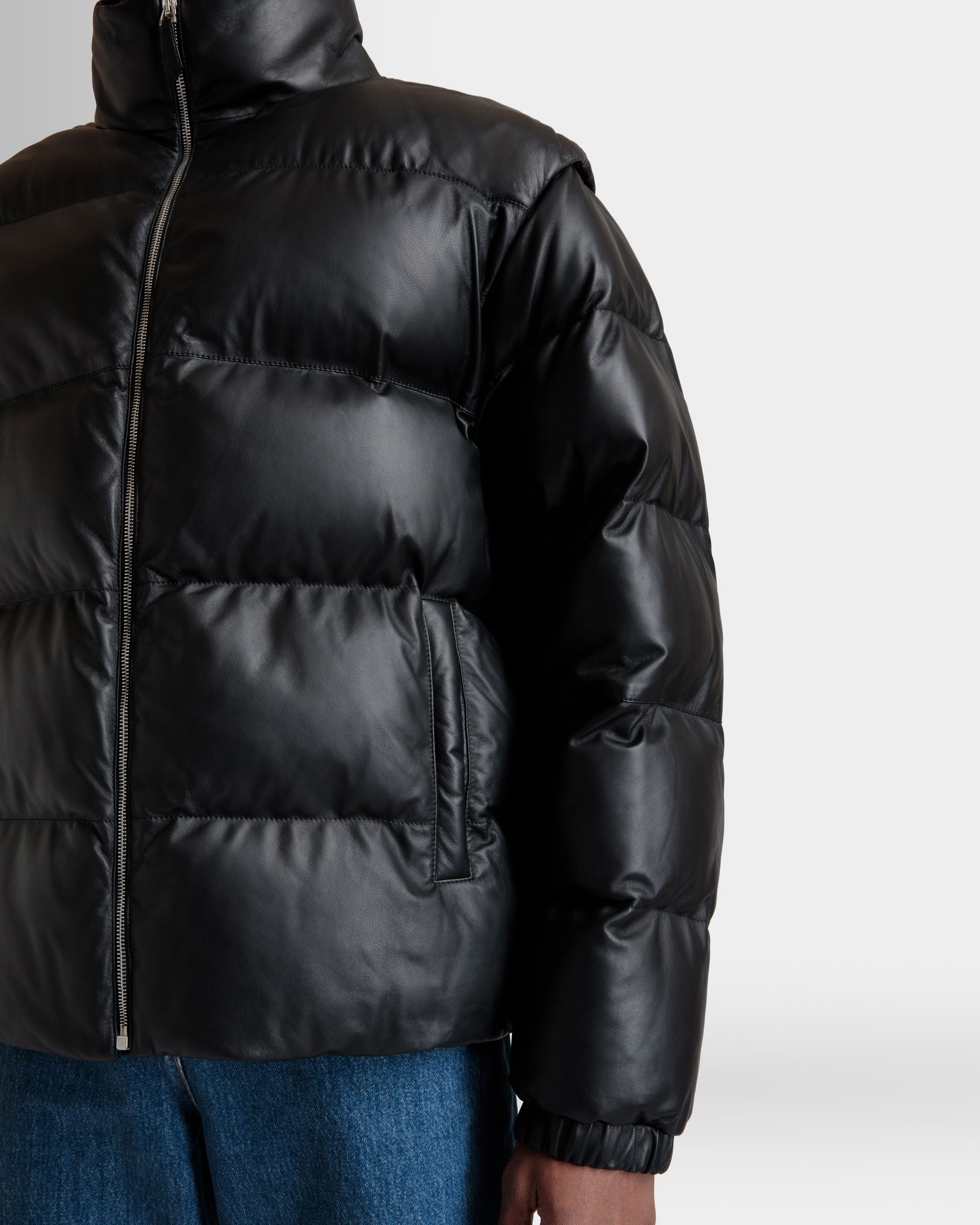 Piumino 2-In-1 In Pelle Nera - Uomo - Bally - 08