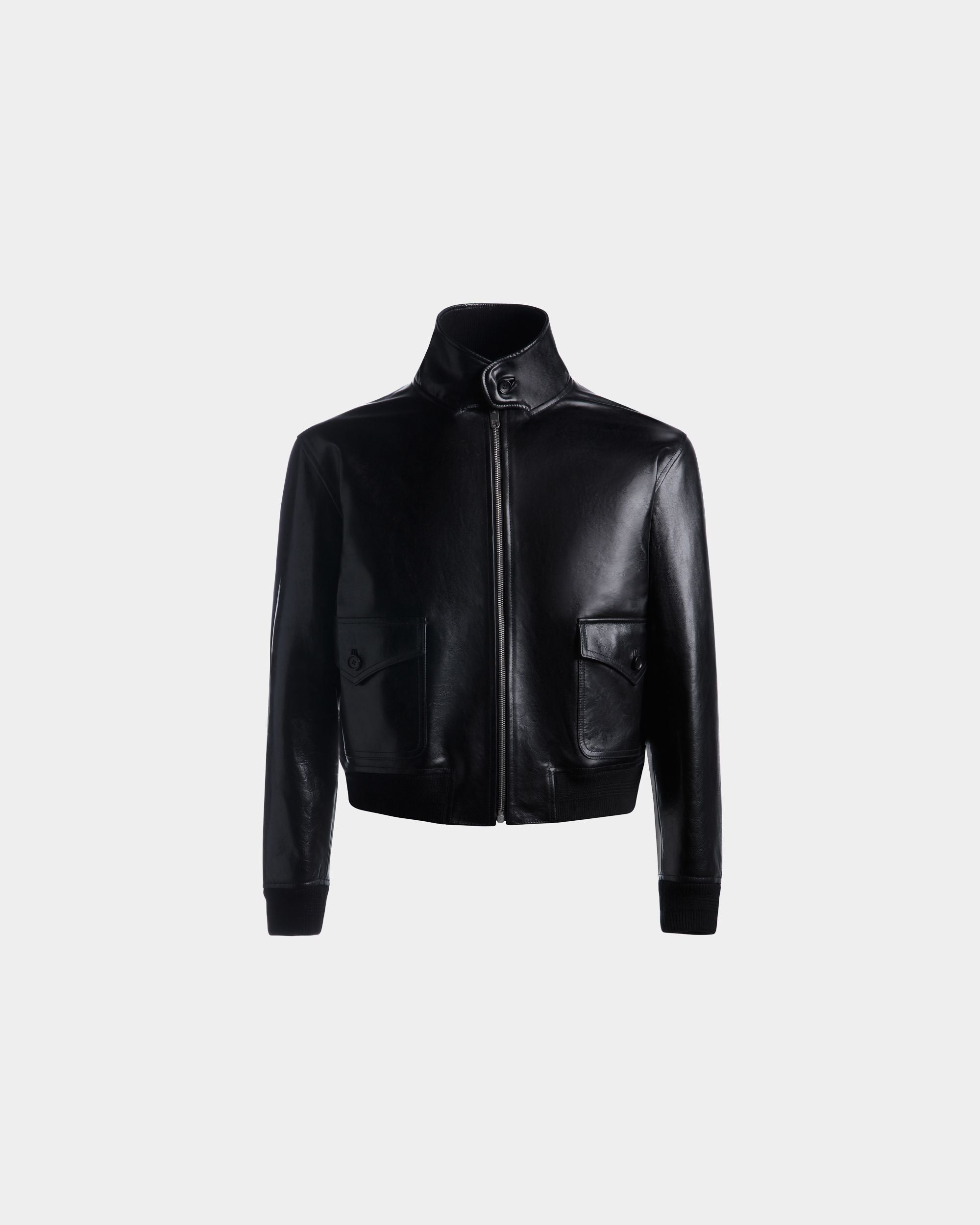 Giubbotto In Pelle Nera - Uomo - Bally - 01