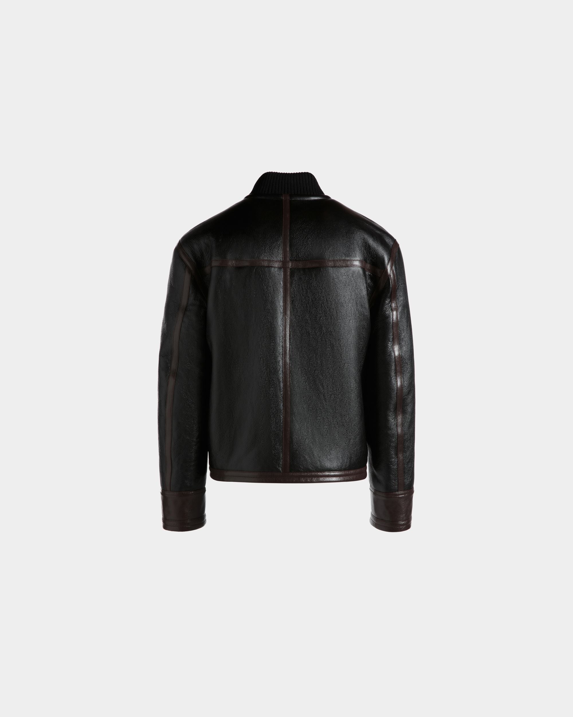 Bomber In Pelle Nera Con Fodera In Shearling - Uomo - Bally - 02