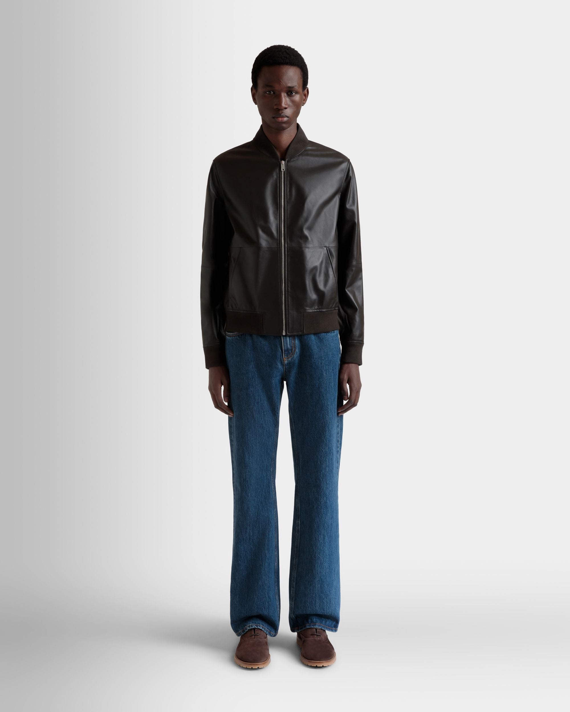 Bomber In Pelle Color Ebano - Uomo - Bally - 02