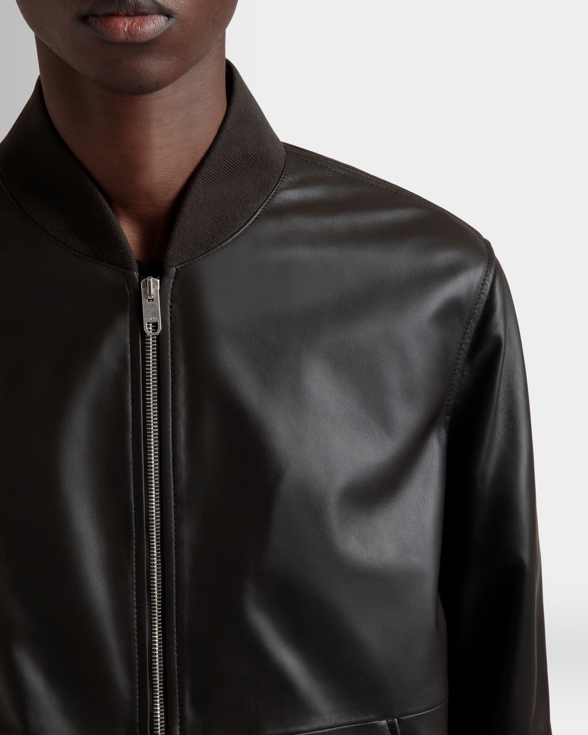 Bomber In Pelle Color Ebano - Uomo - Bally - 03