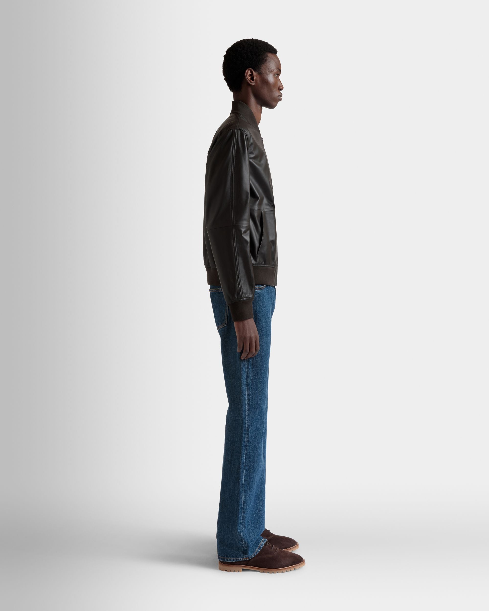 Bomber In Pelle Color Ebano - Uomo - Bally - 05