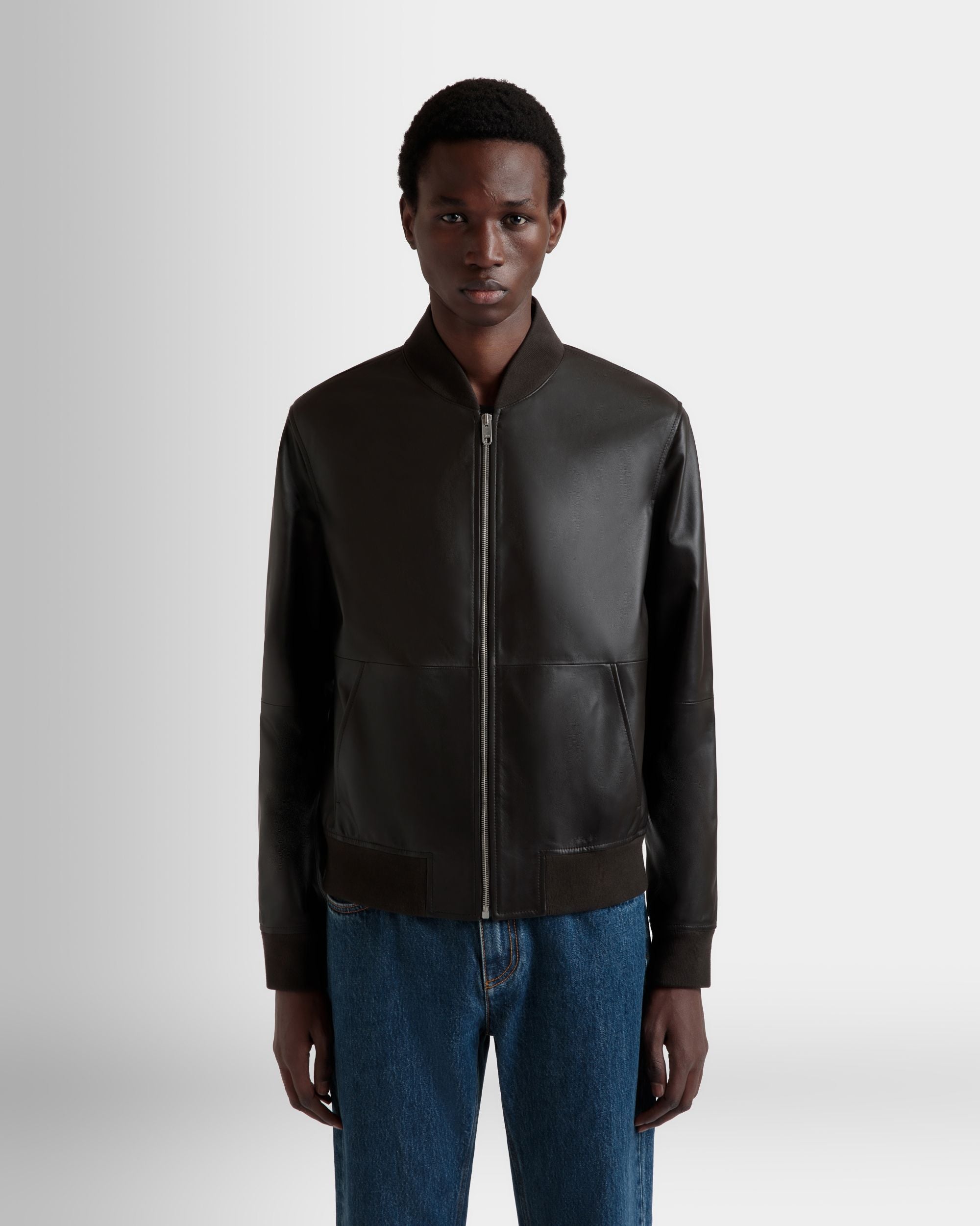 Bomber In Pelle Color Ebano - Uomo - Bally - 08