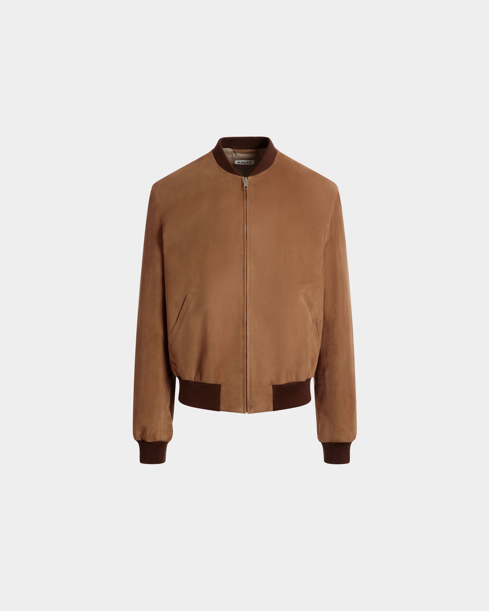 Bomber In Pelle Scamosciata Marrone - Uomo - Bally - 01