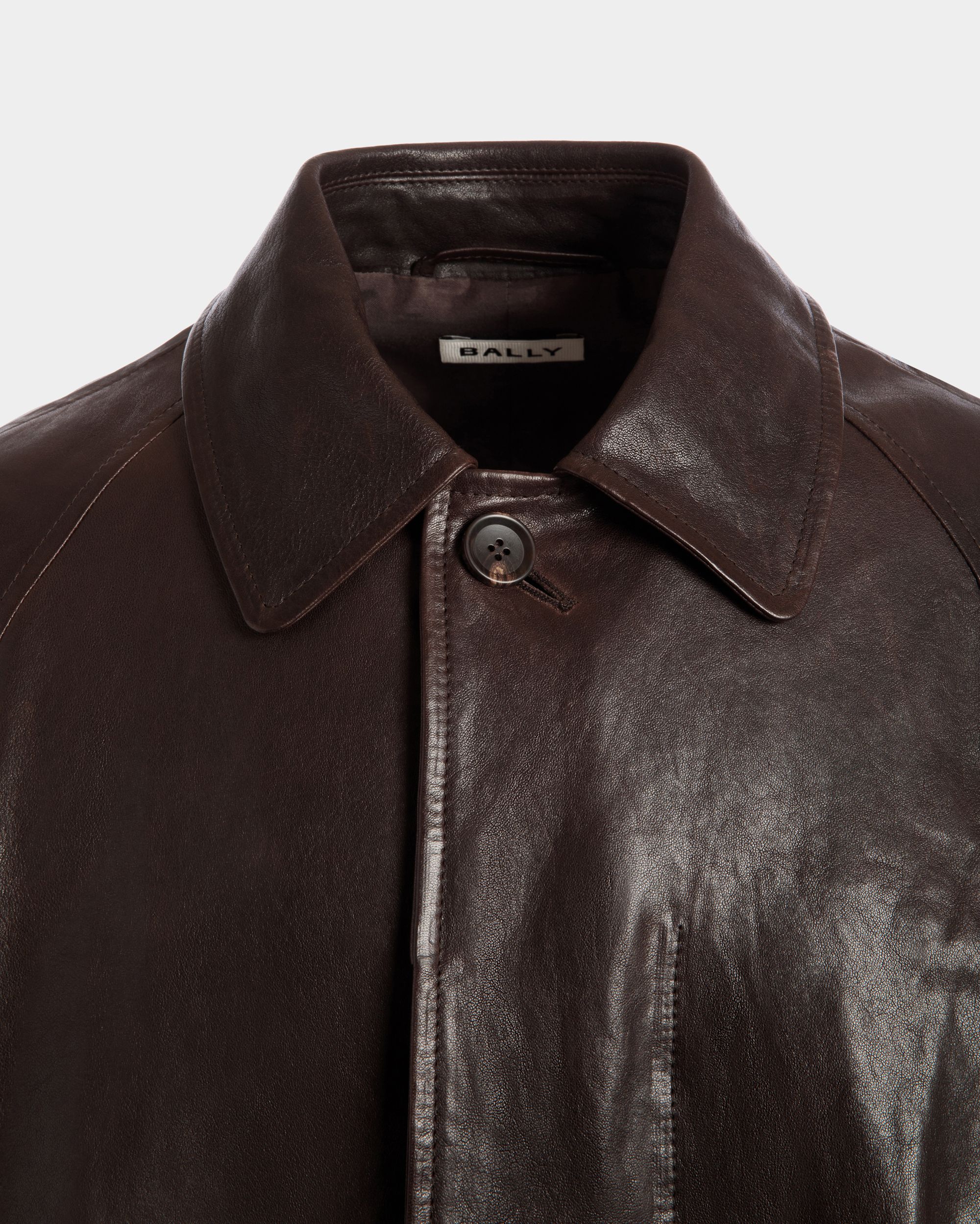 Cappotto In Pelle Marrone - Uomo - Bally - 04