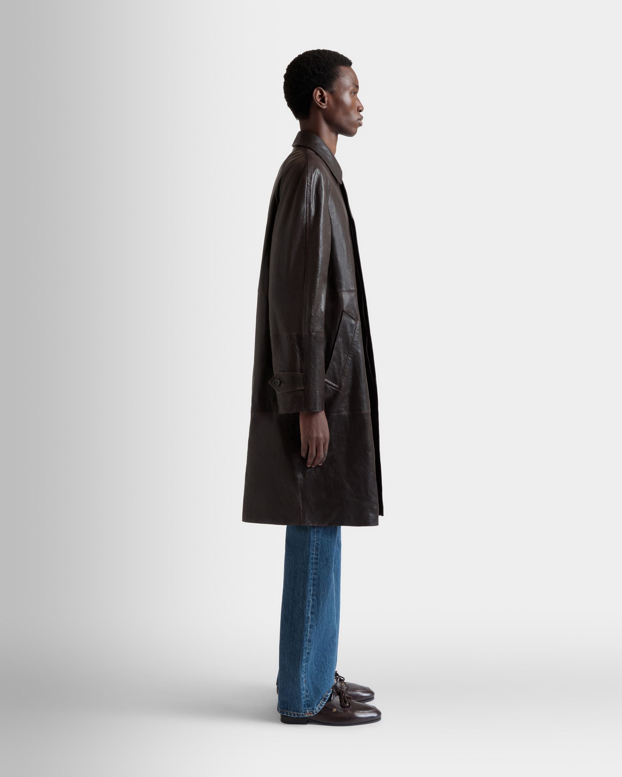 Cappotto In Pelle Marrone - Uomo - Bally - 05