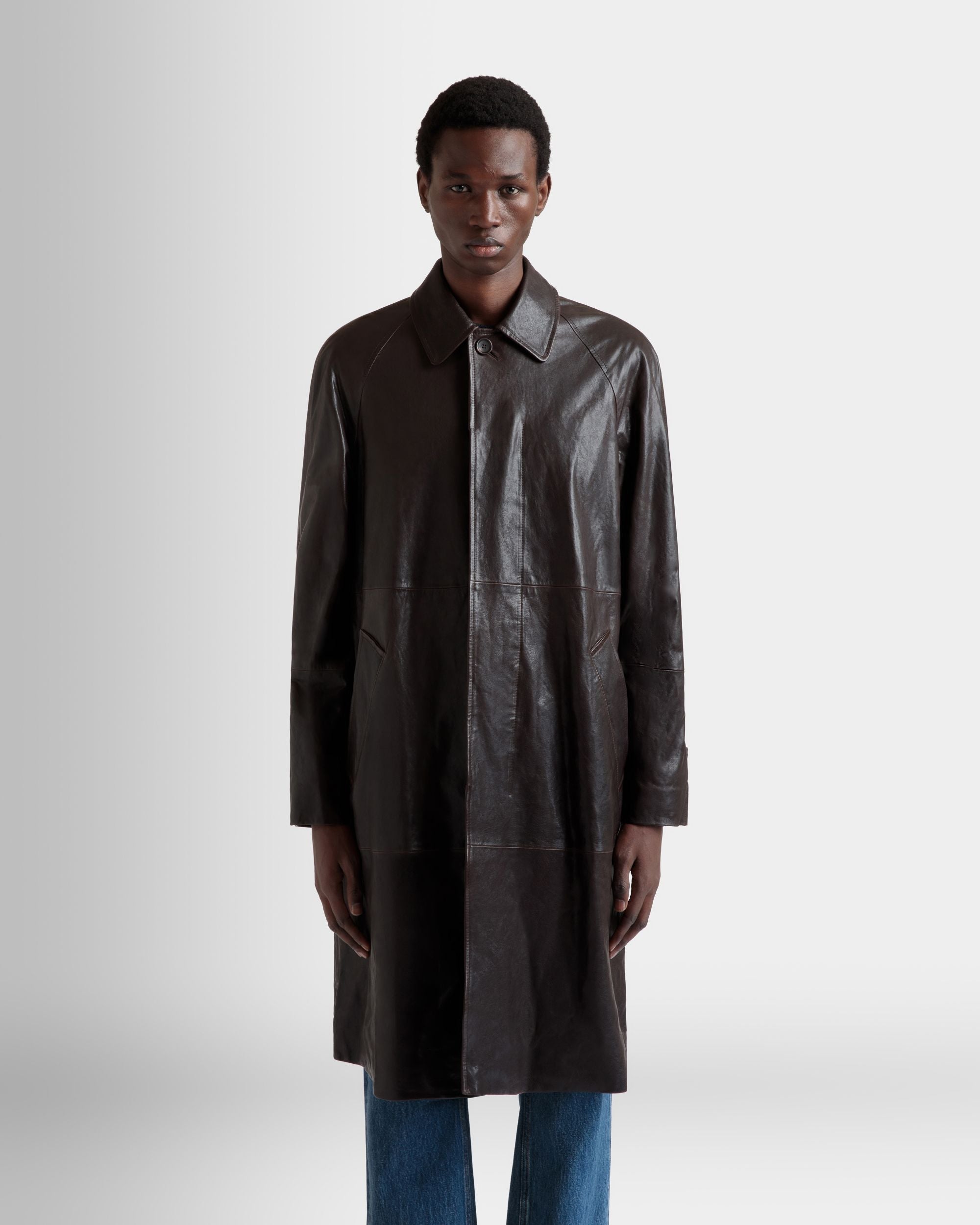 Cappotto In Pelle Marrone - Uomo - Bally - 08