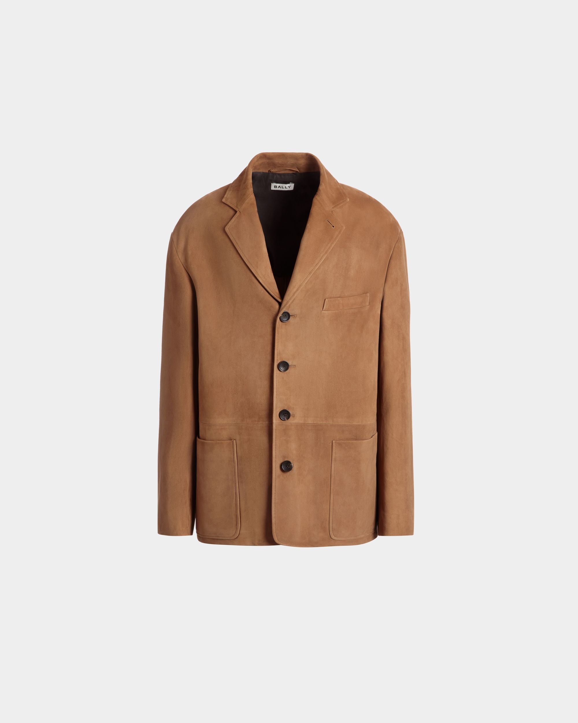Blazer In Pelle Scamosciata Marrone - Uomo - Bally - 01