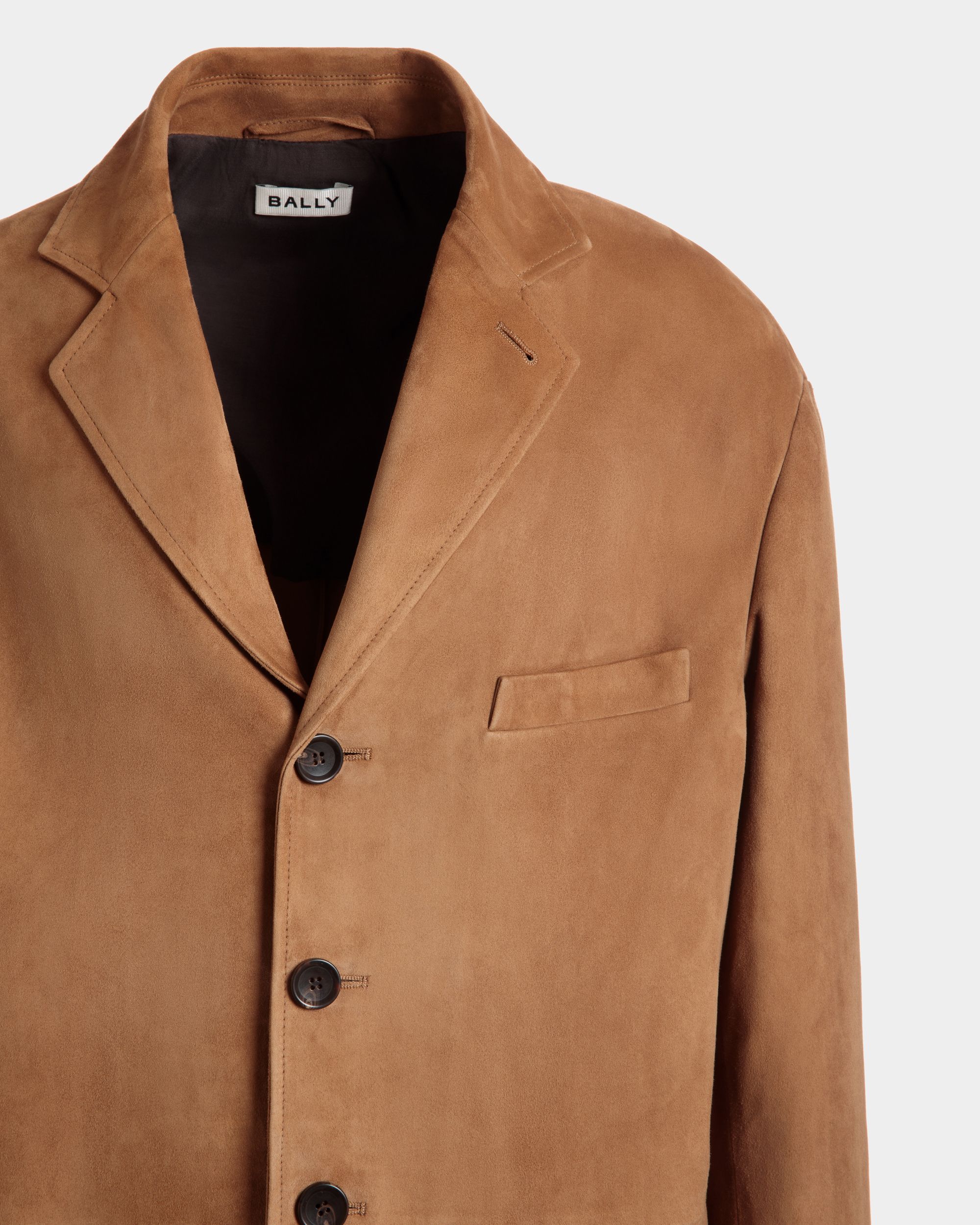 Blazer In Pelle Scamosciata Marrone - Uomo - Bally - 02