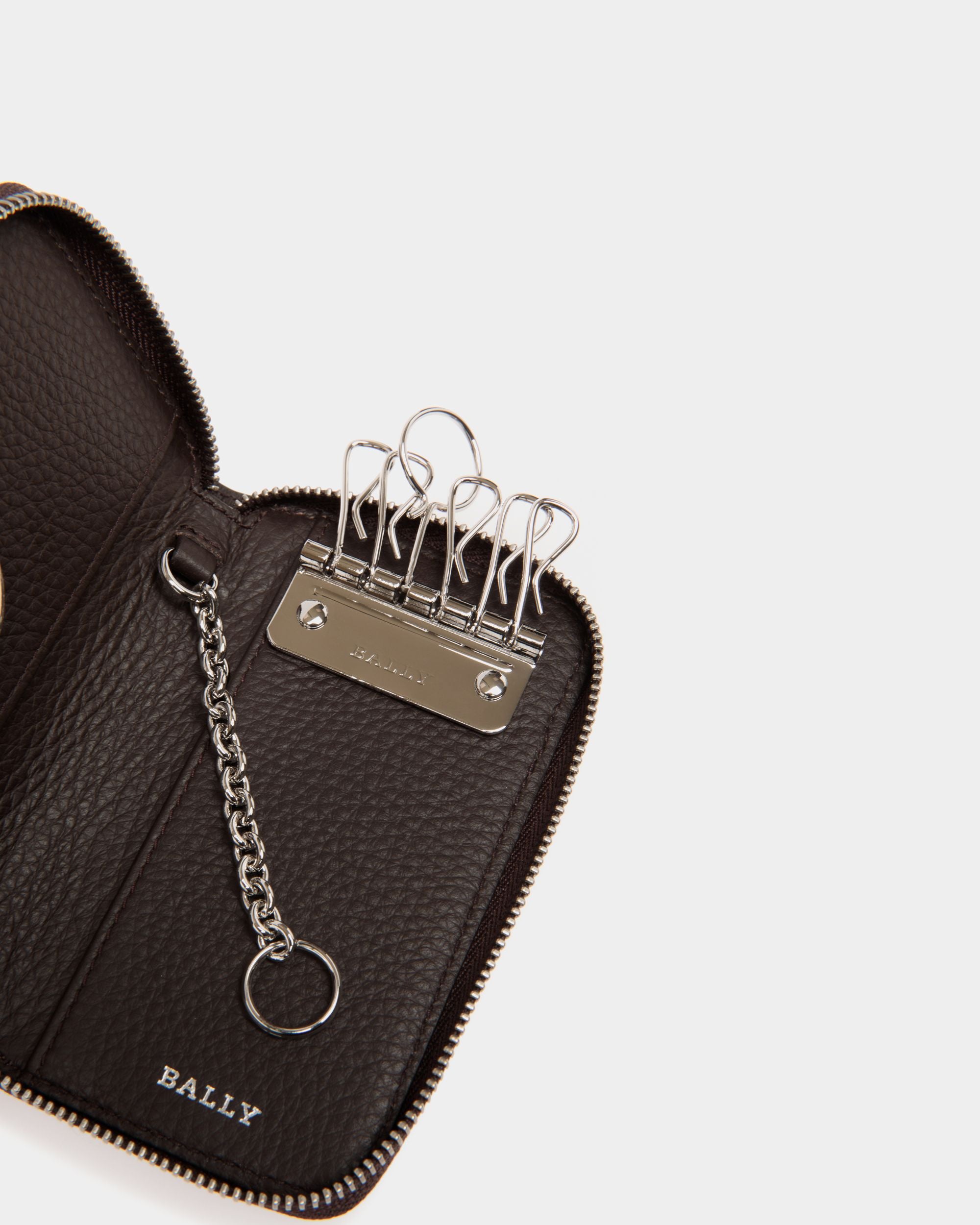 Keychains In Brown Leather - Uomo - Bally - 04