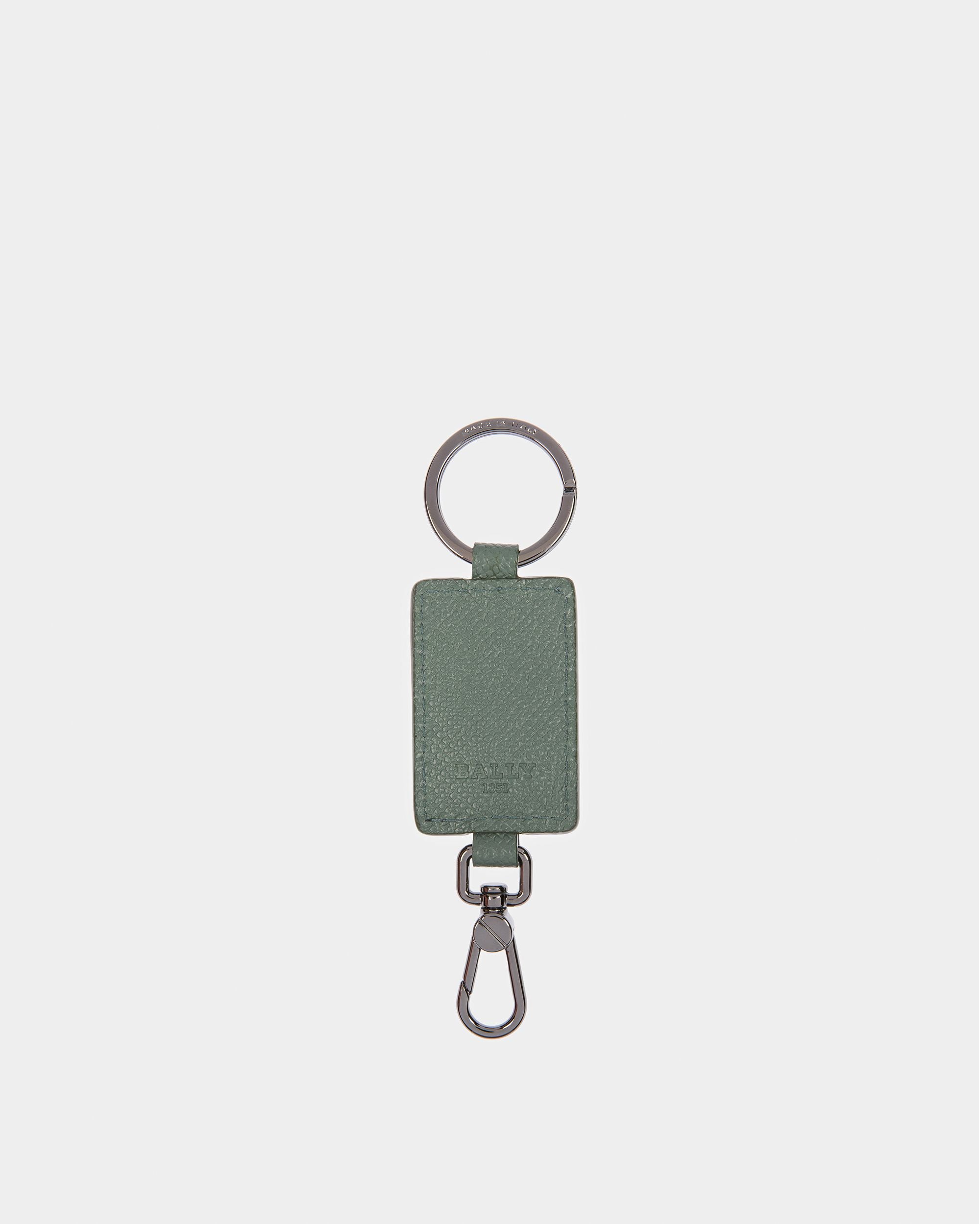 Bhary Portachiavi In Pelle Verde Salvia Con Dettaglio B-Chain - Uomo - Bally - 02