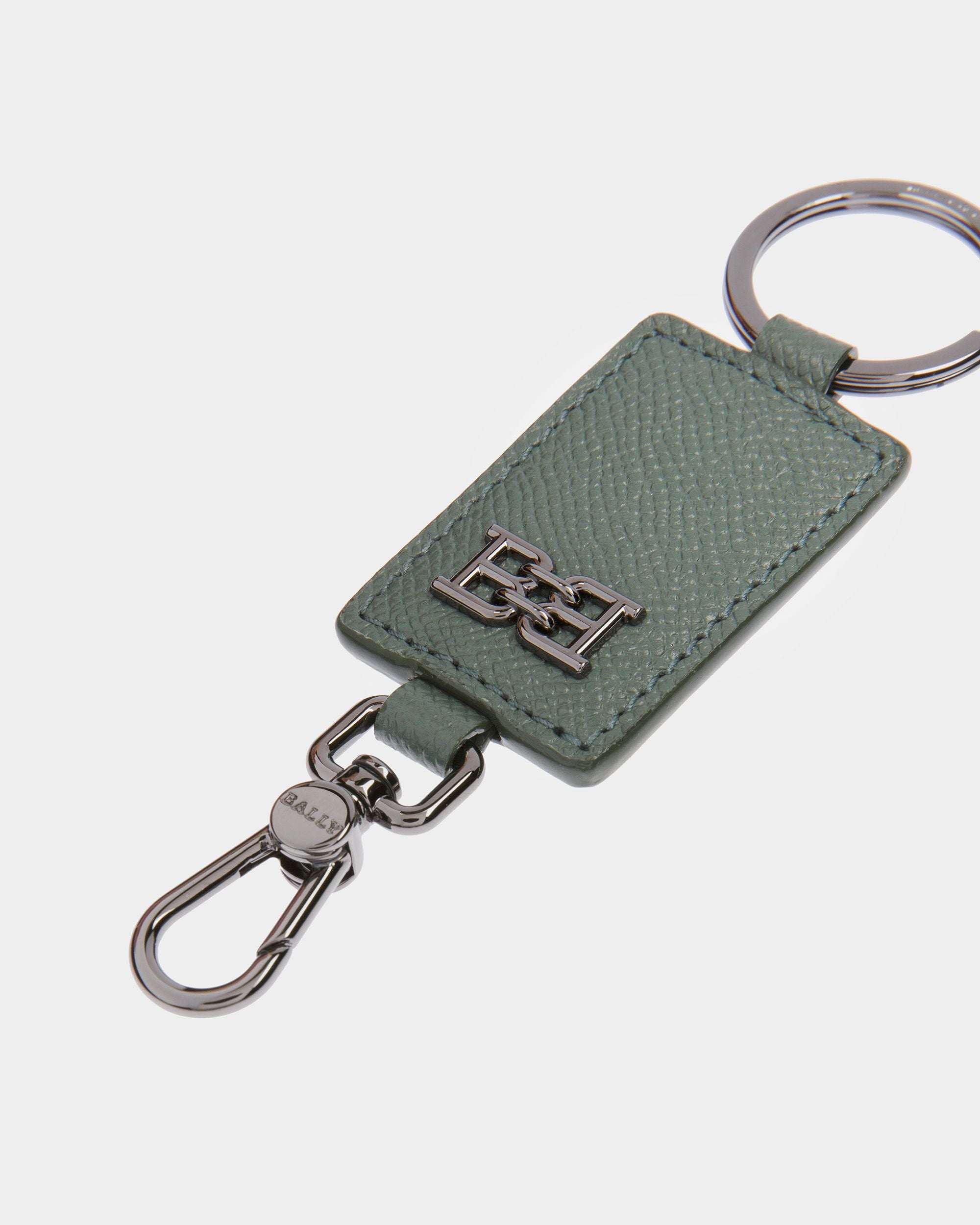 Bhary Portachiavi In Pelle Verde Salvia Con Dettaglio B-Chain - Uomo - Bally - 03