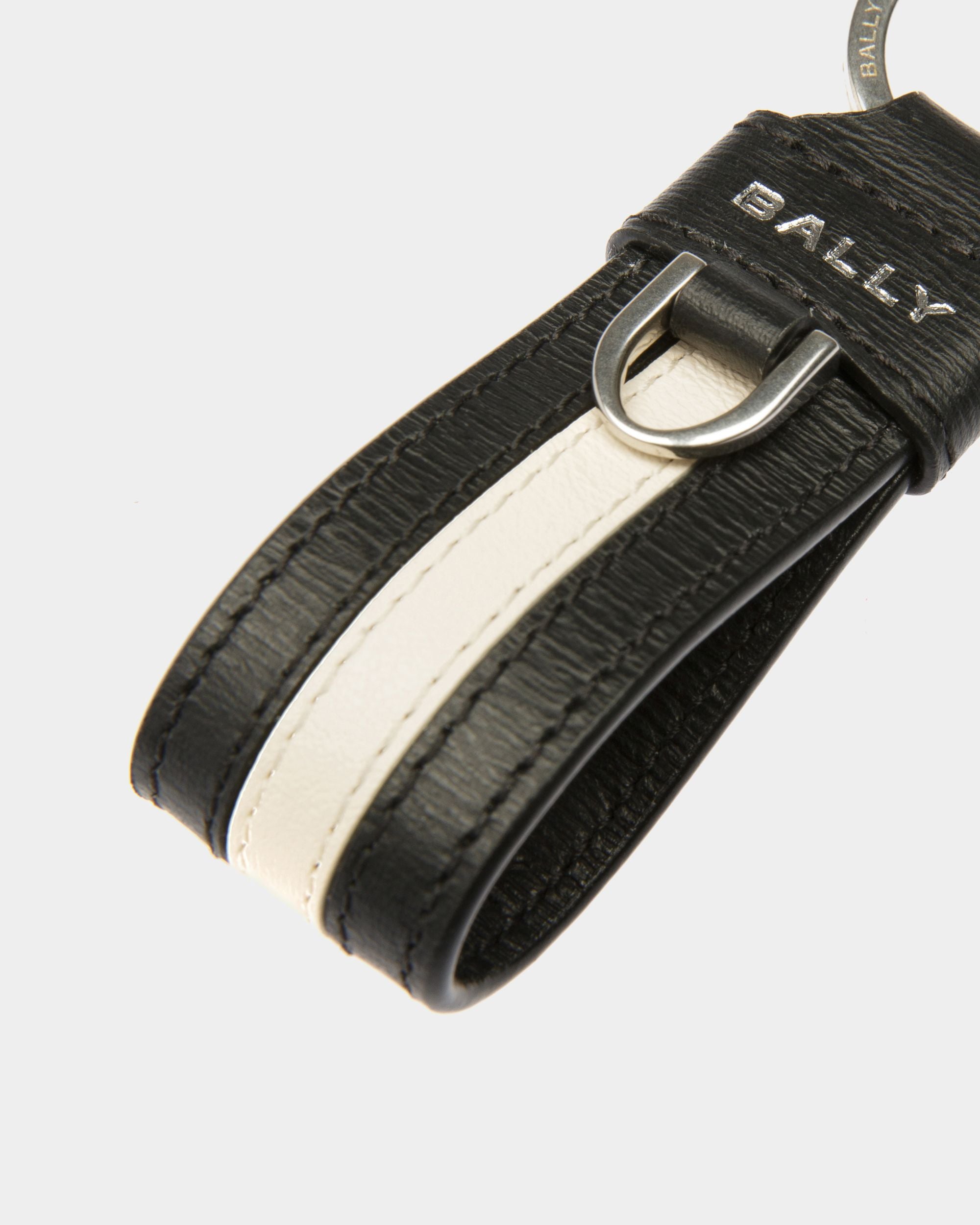 Portachiavi Ribbon In Pelle Nera - Uomo - Bally - 02