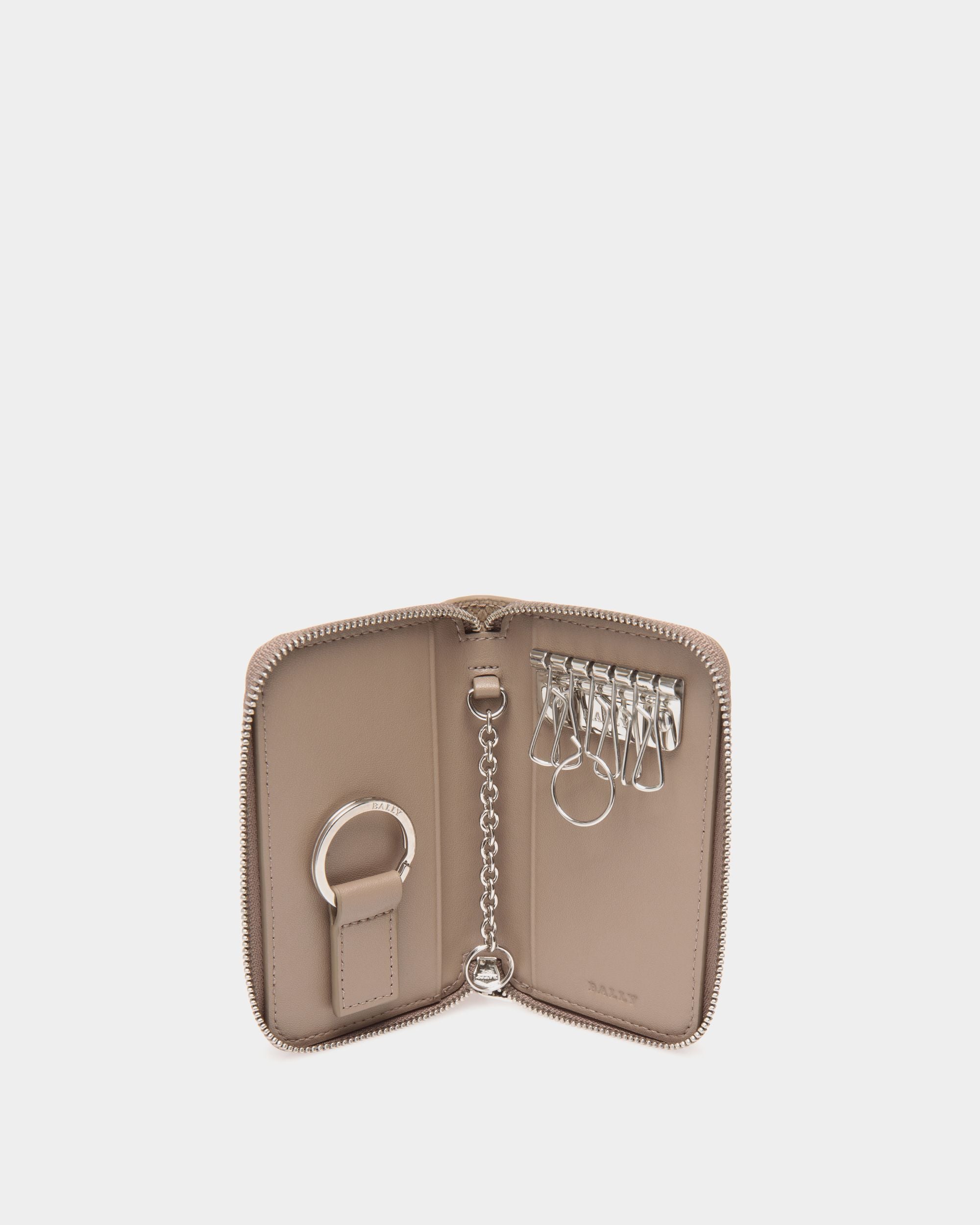 Keychains In Grey Leather - Uomo - Bally - 03