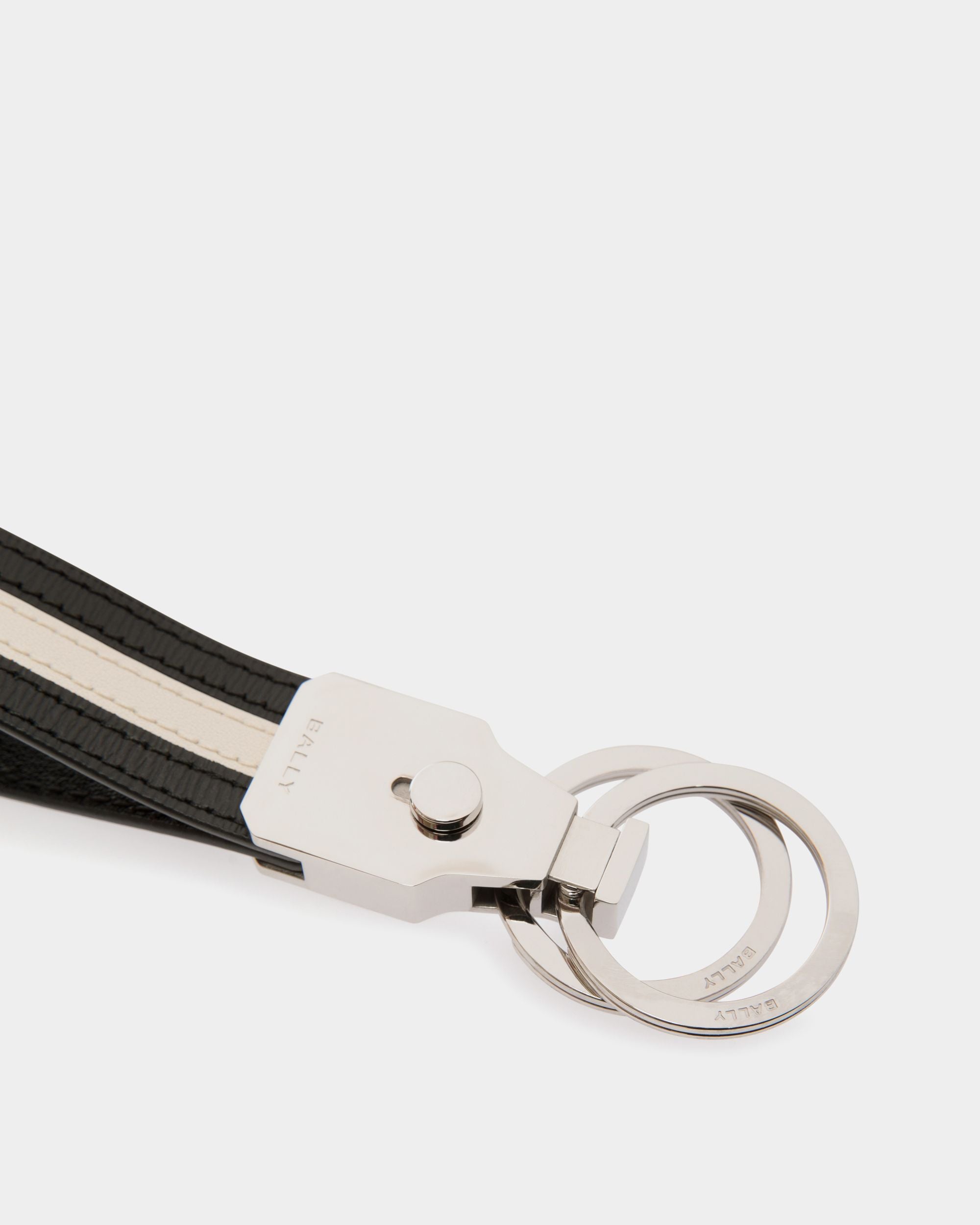 Portachiavi Ribbon In Pelle Nera - Uomo - Bally - 01