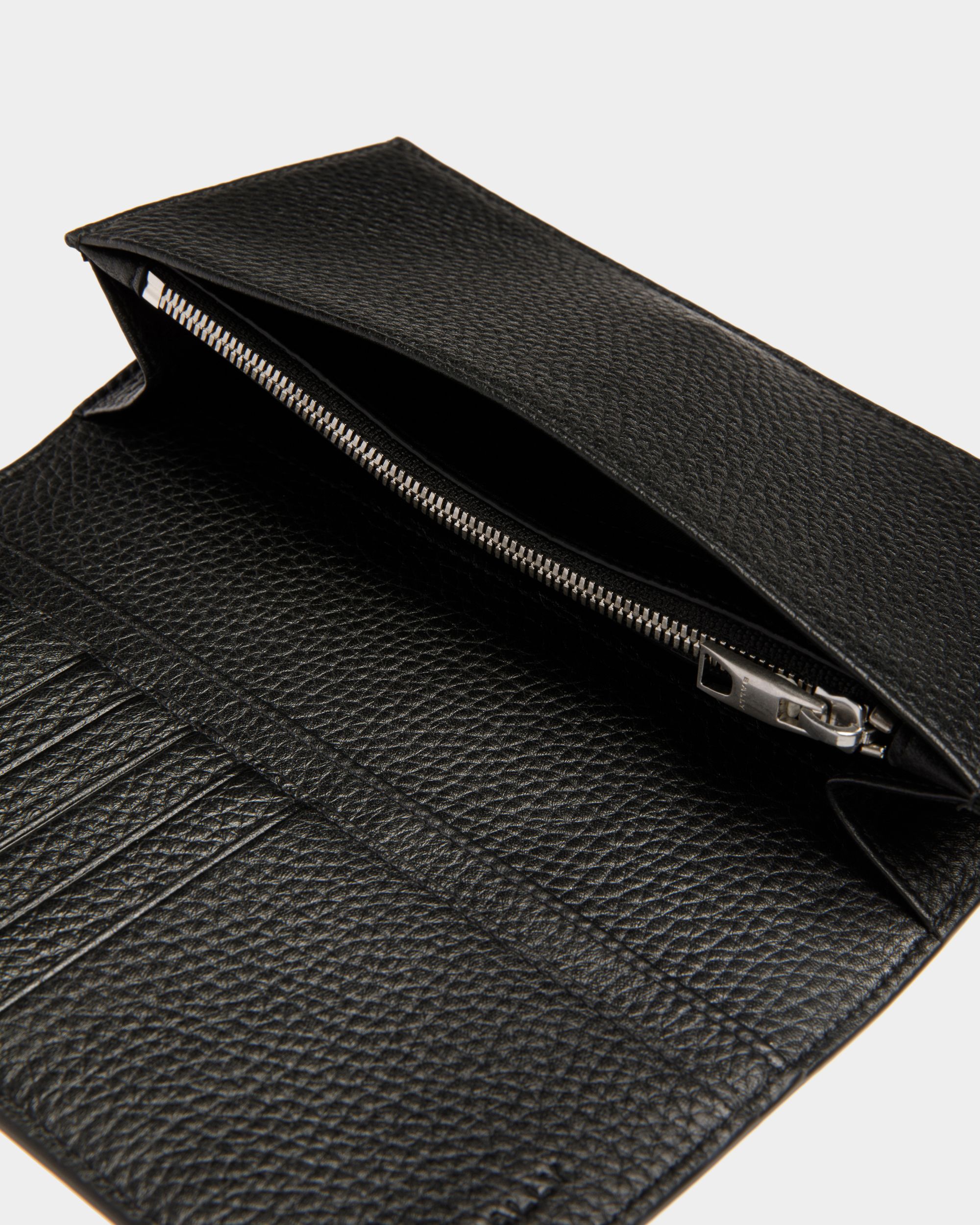 Portafoglio Continental Ribbon In Pelle Nera - Uomo - Bally - 04