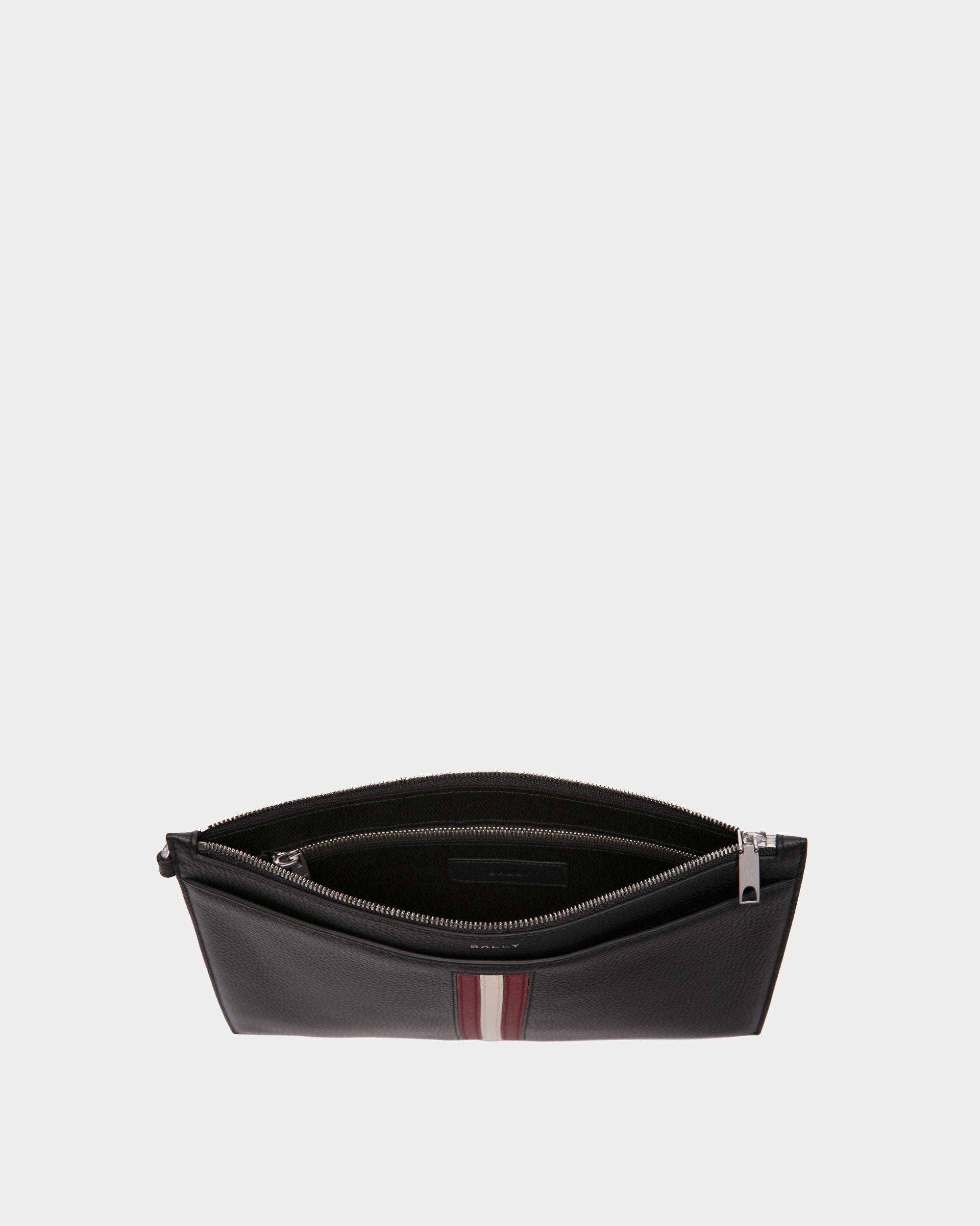 Pochette Ribbon In Pelle Granata Nera - Uomo - Bally - 03