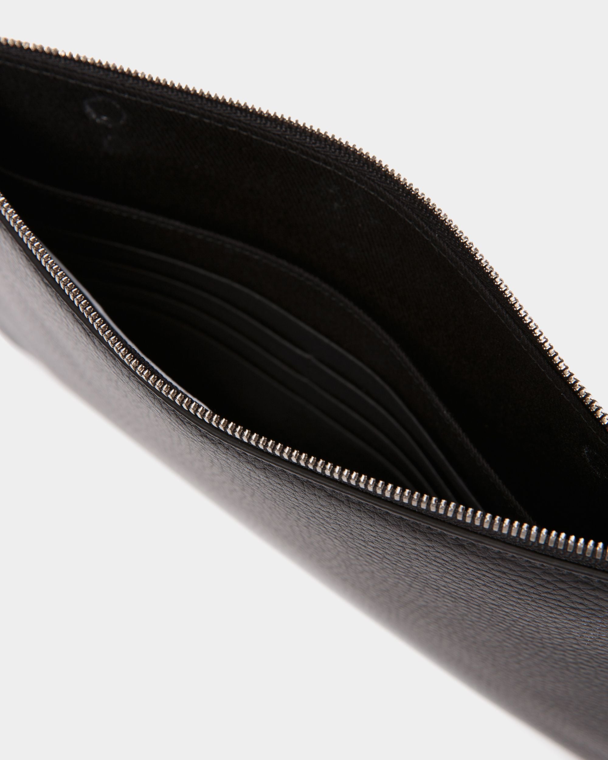 Pochette Ribbon In Pelle Granata Nera - Uomo - Bally - 04