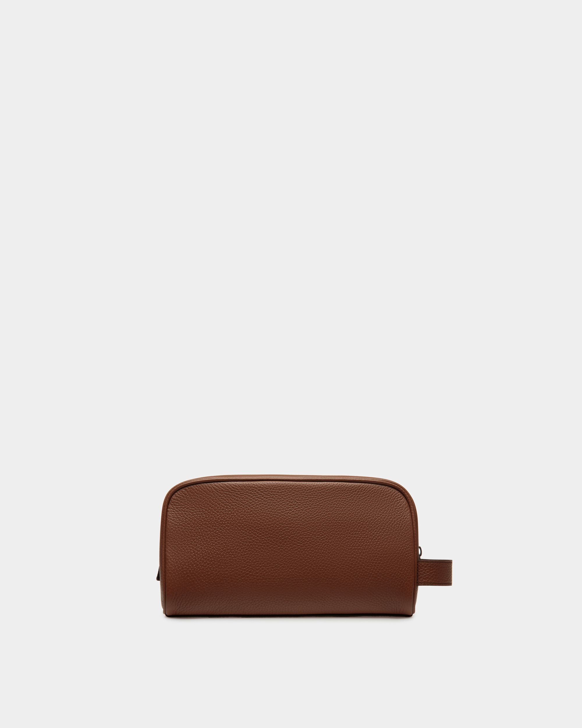 Beauty Case Ribbon In Pelle Marrone - Uomo - Bally - 02