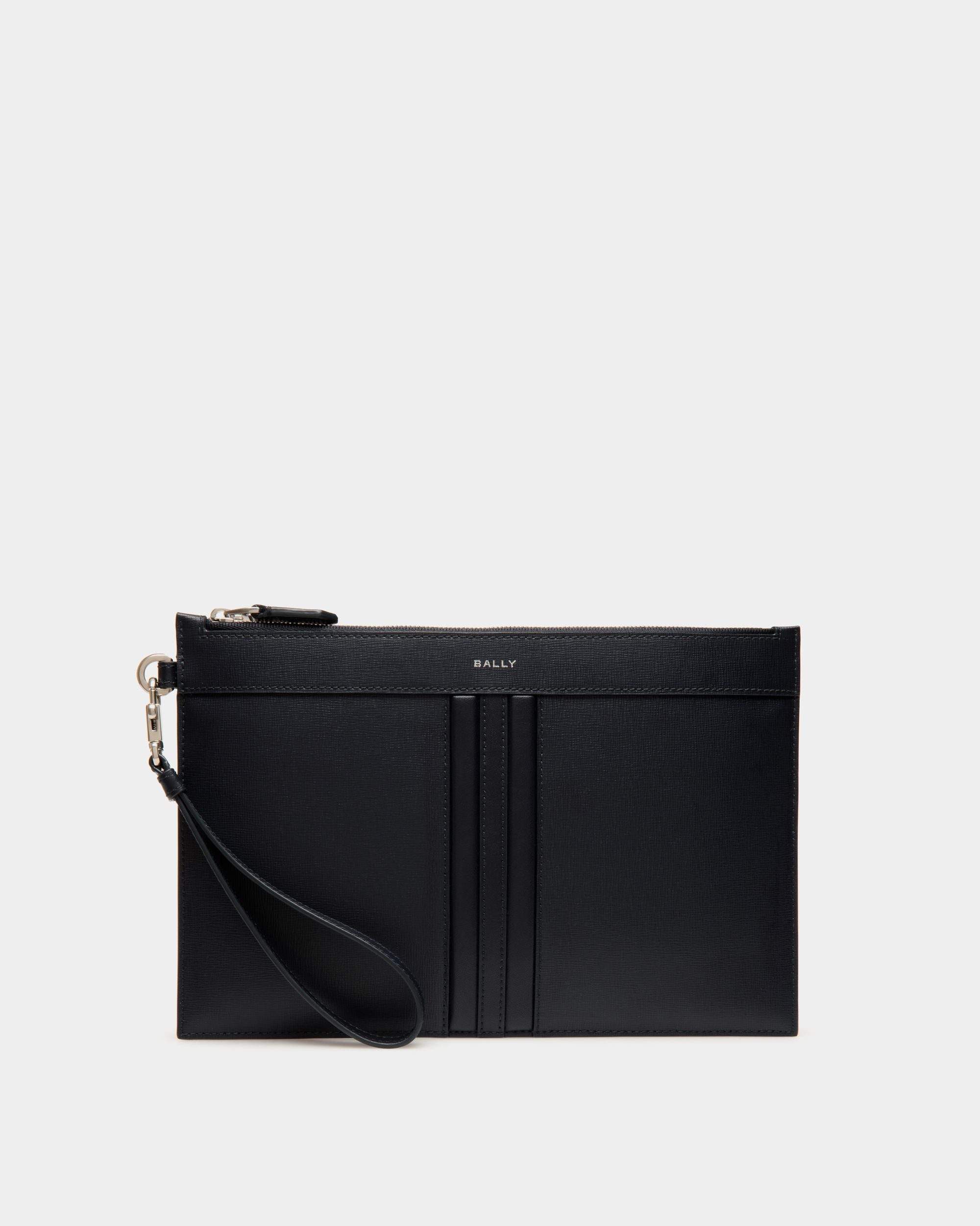 Pochette Mythos In Pelle Riciclata Navy Blue - Uomo - Bally - 01