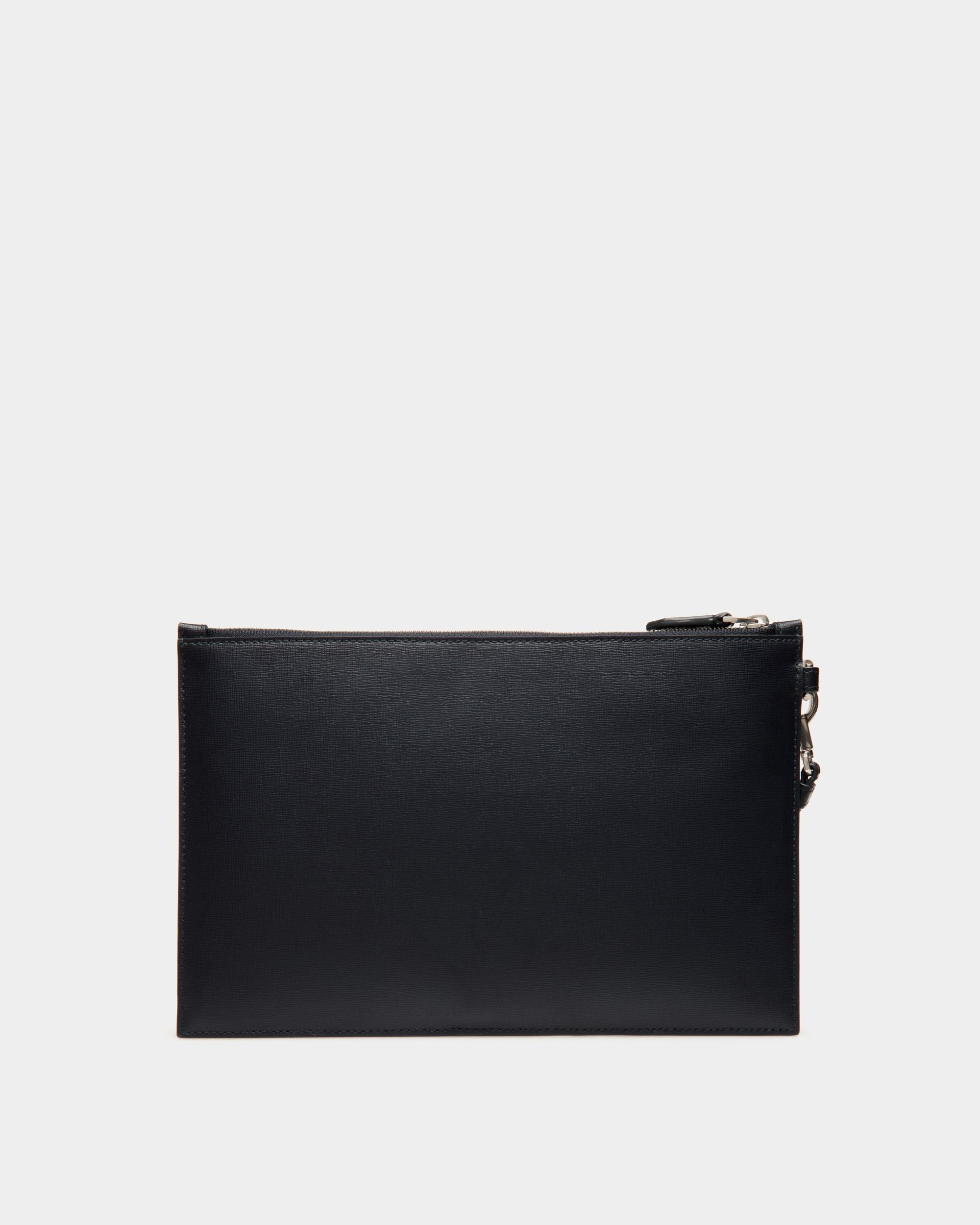 Pochette Mythos In Pelle Riciclata Navy Blue - Uomo - Bally - 02