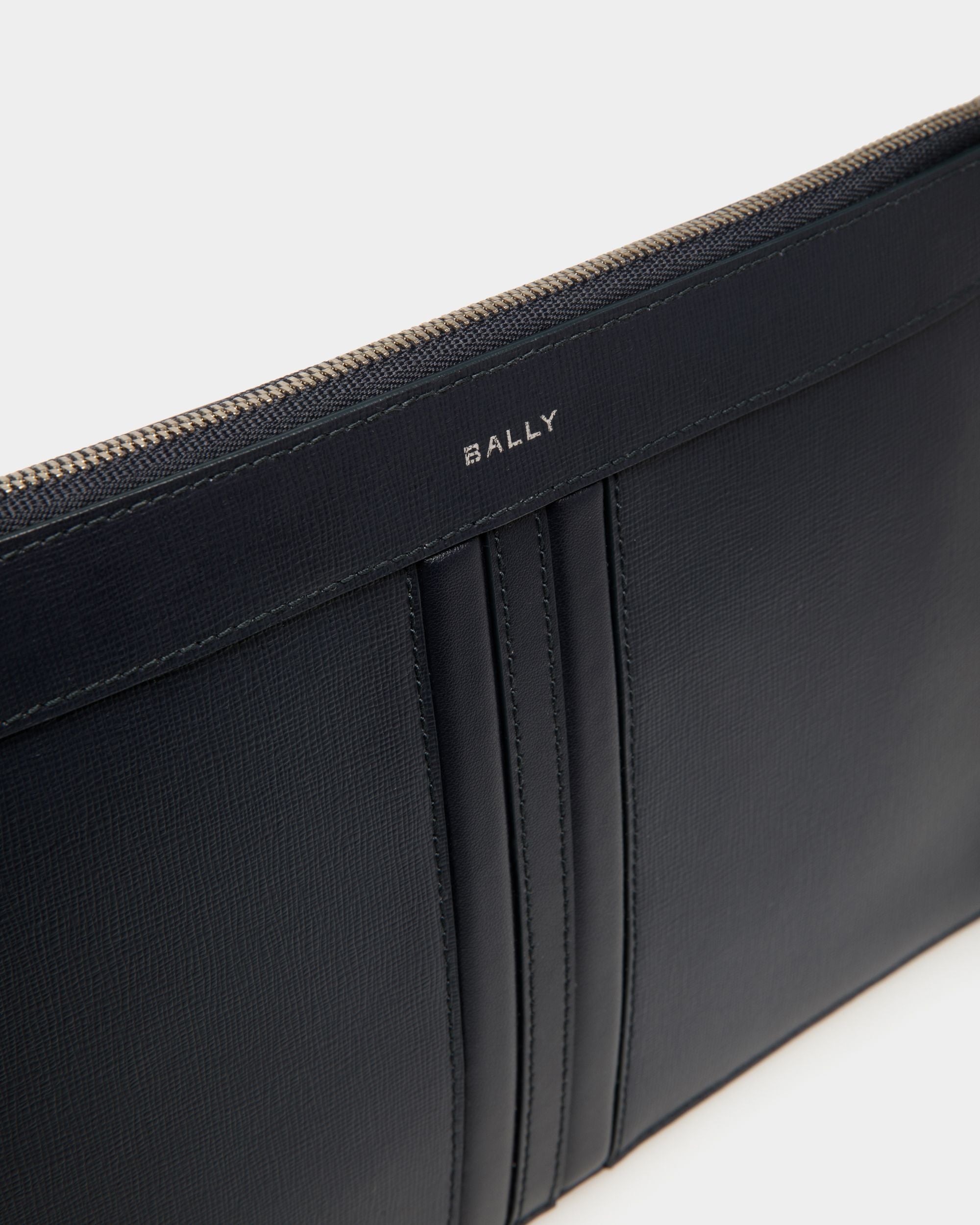 Pochette Mythos In Pelle Riciclata Navy Blue - Uomo - Bally - 04