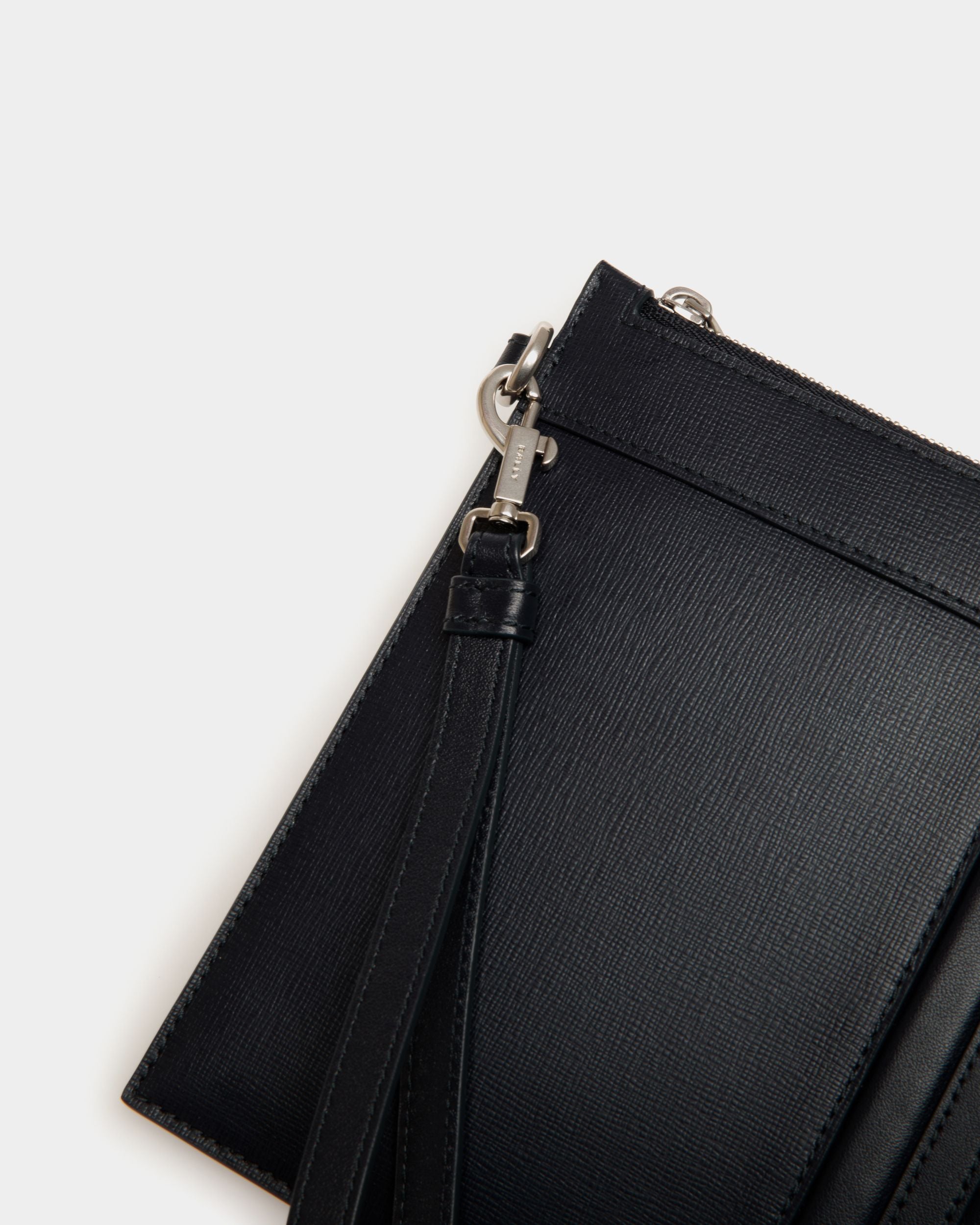 Pochette Mythos In Pelle Riciclata Navy Blue - Uomo - Bally - 05